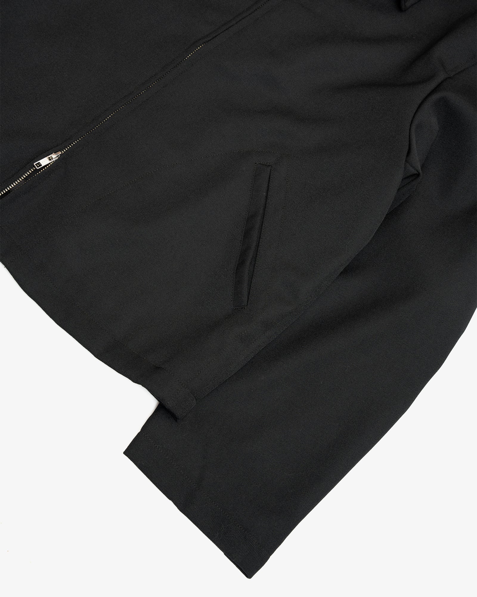 SITE JACKET - BLACK HEAVYWEIGHT WOOL GABARDINE