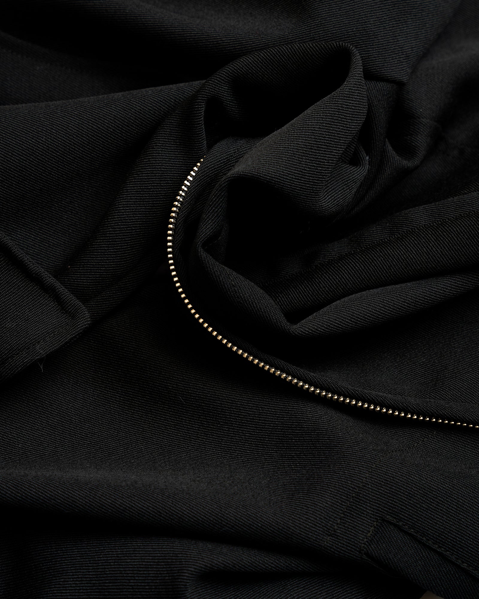 SITE JACKET - BLACK HEAVYWEIGHT WOOL GABARDINE