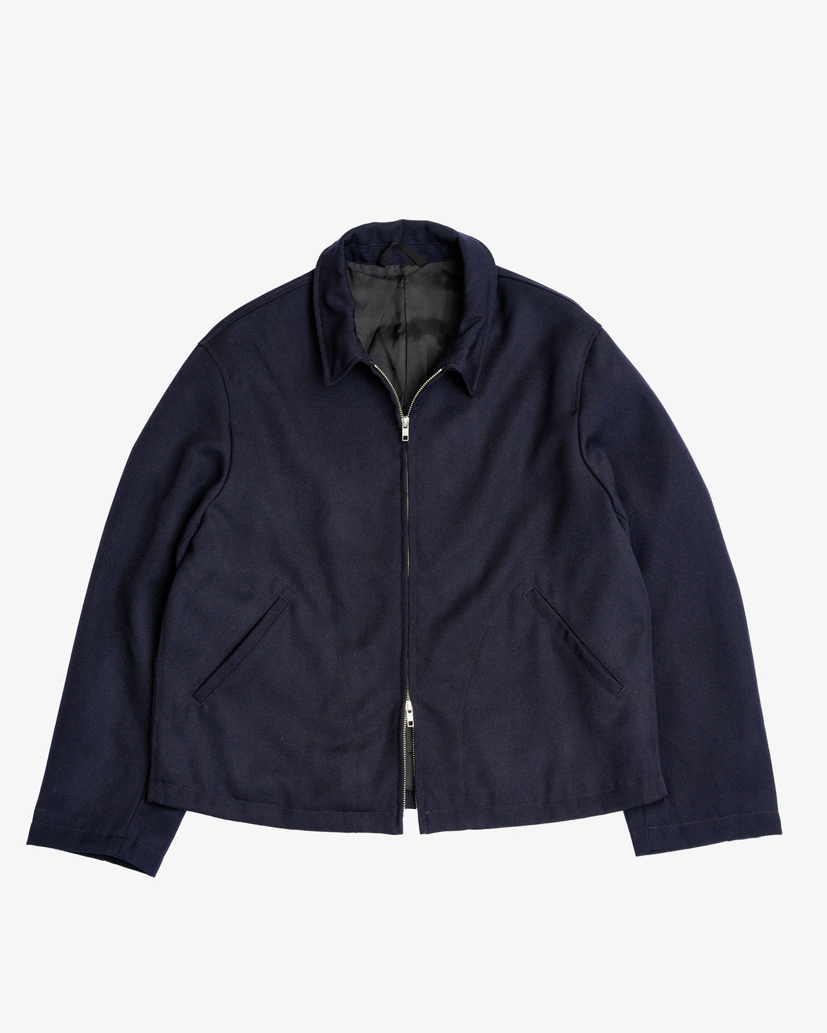 SITE JACKET - DARK NAVY HEAVYWEIGHT WOOL GABARDINE – James Coward