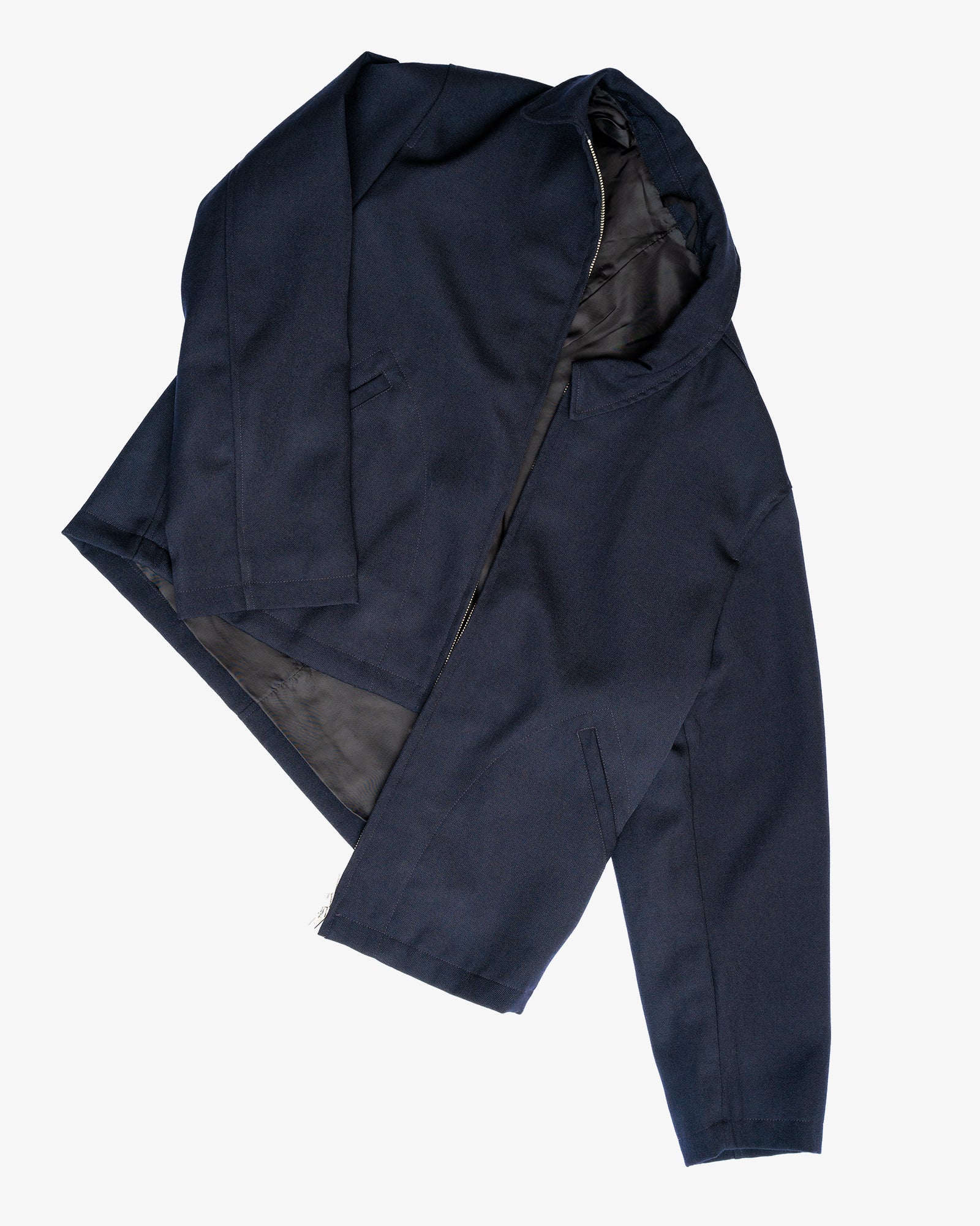 SITE JACKET - NAVY HEAVYWEIGHT WOOL GABARDINE