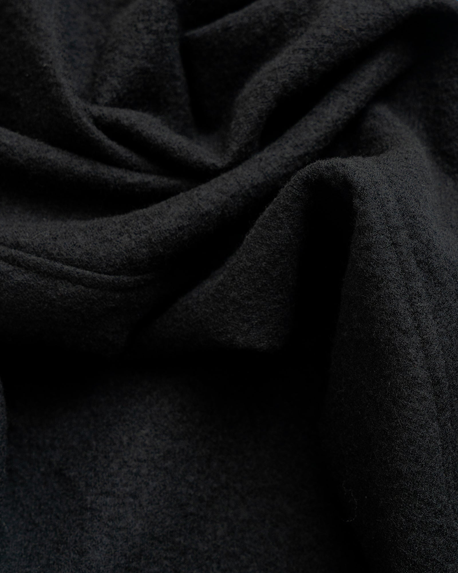 CARRY ON PANT - PIECE DYED BLACK WOOL COMBED TWILL