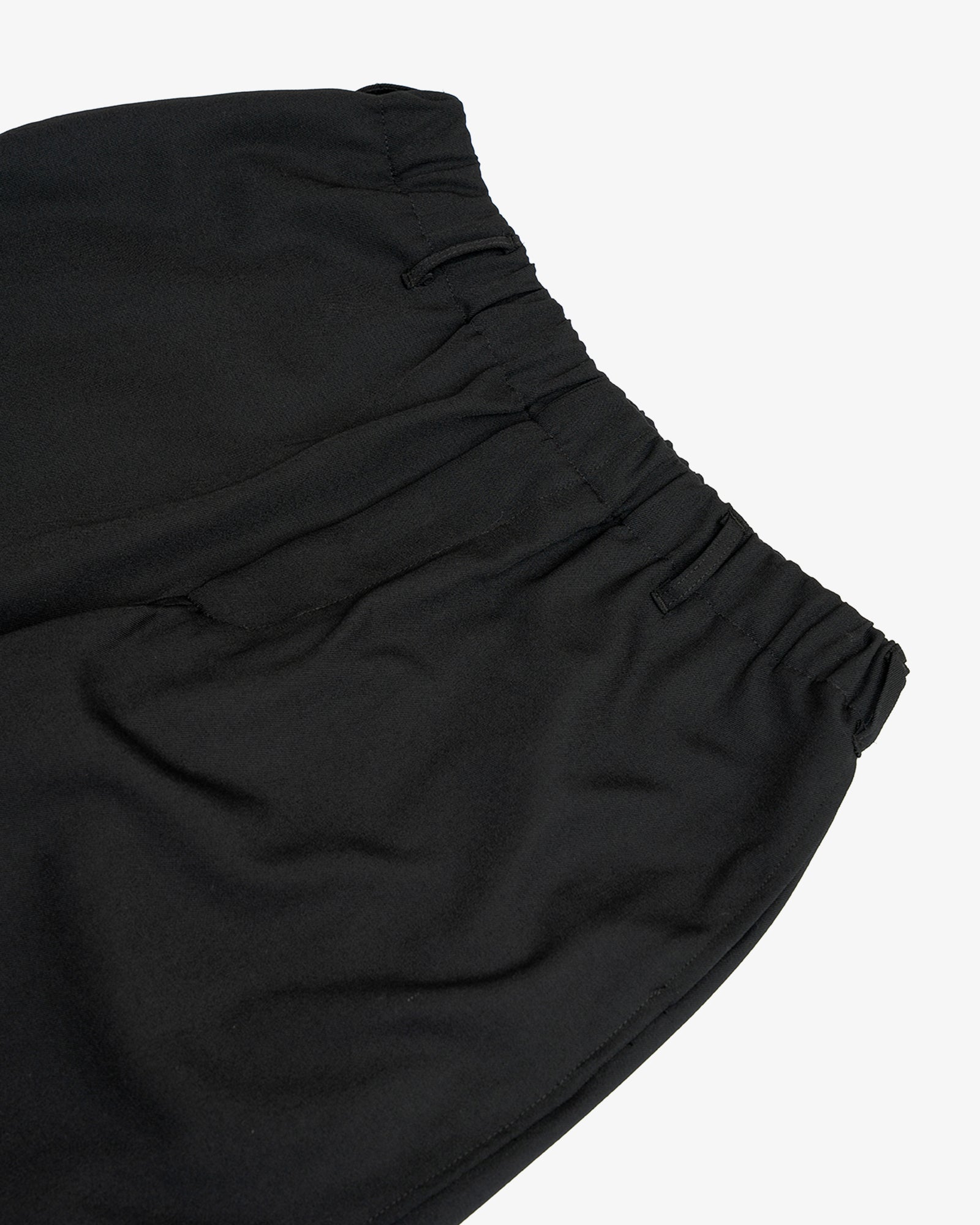 CARRY ON PANT - BLACK WOOL GABARDINE – James Coward