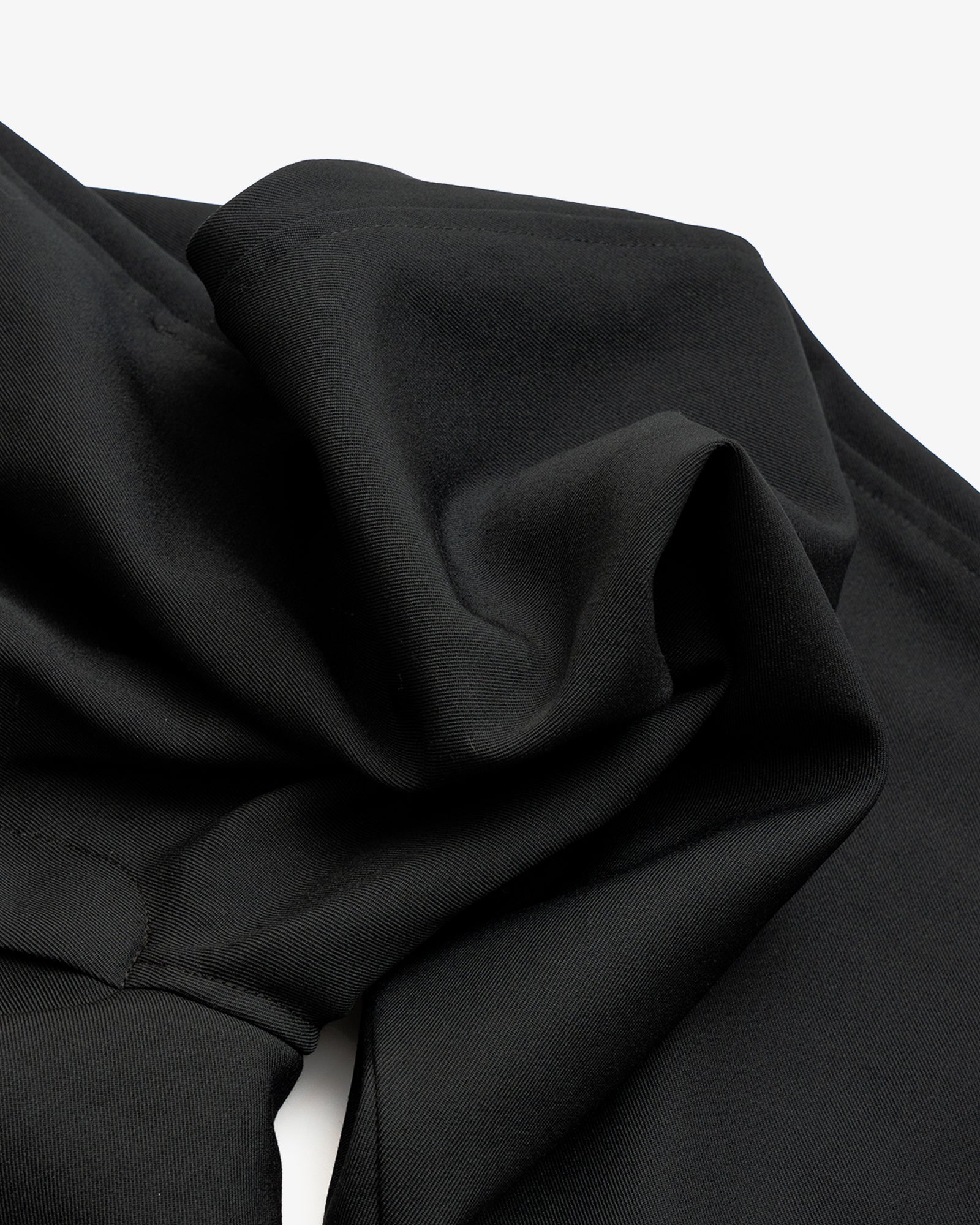 CARRY ON PANT - BLACK WOOL GABARDINE – James Coward
