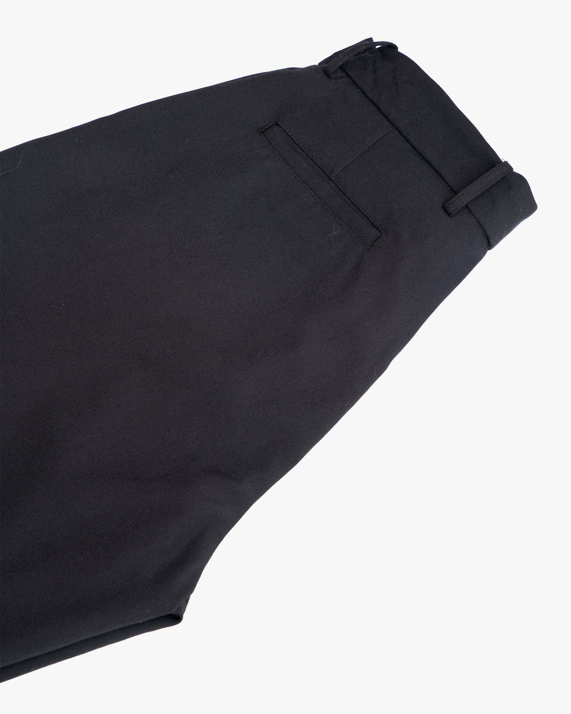 MERCADO TROUSER - BLACK WOOL GABARDINE