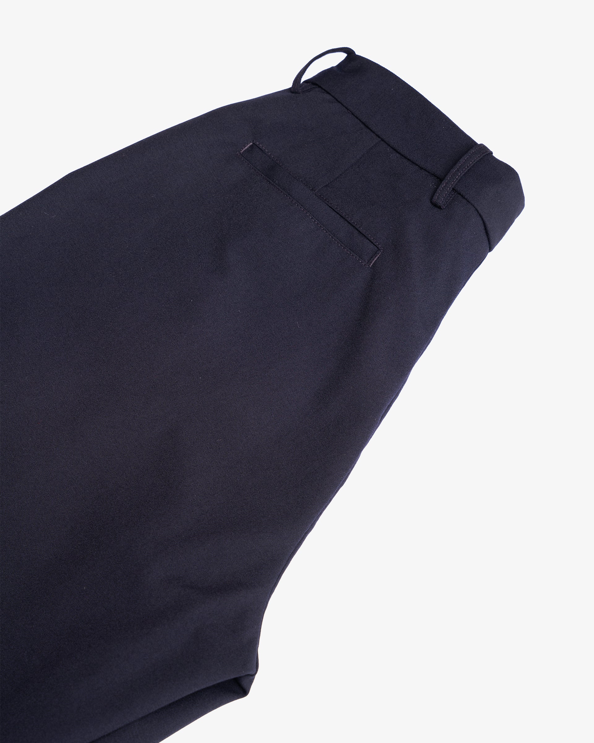 MERCADO TROUSER - DARK NAVY WOOL GABARDINE – James Coward
