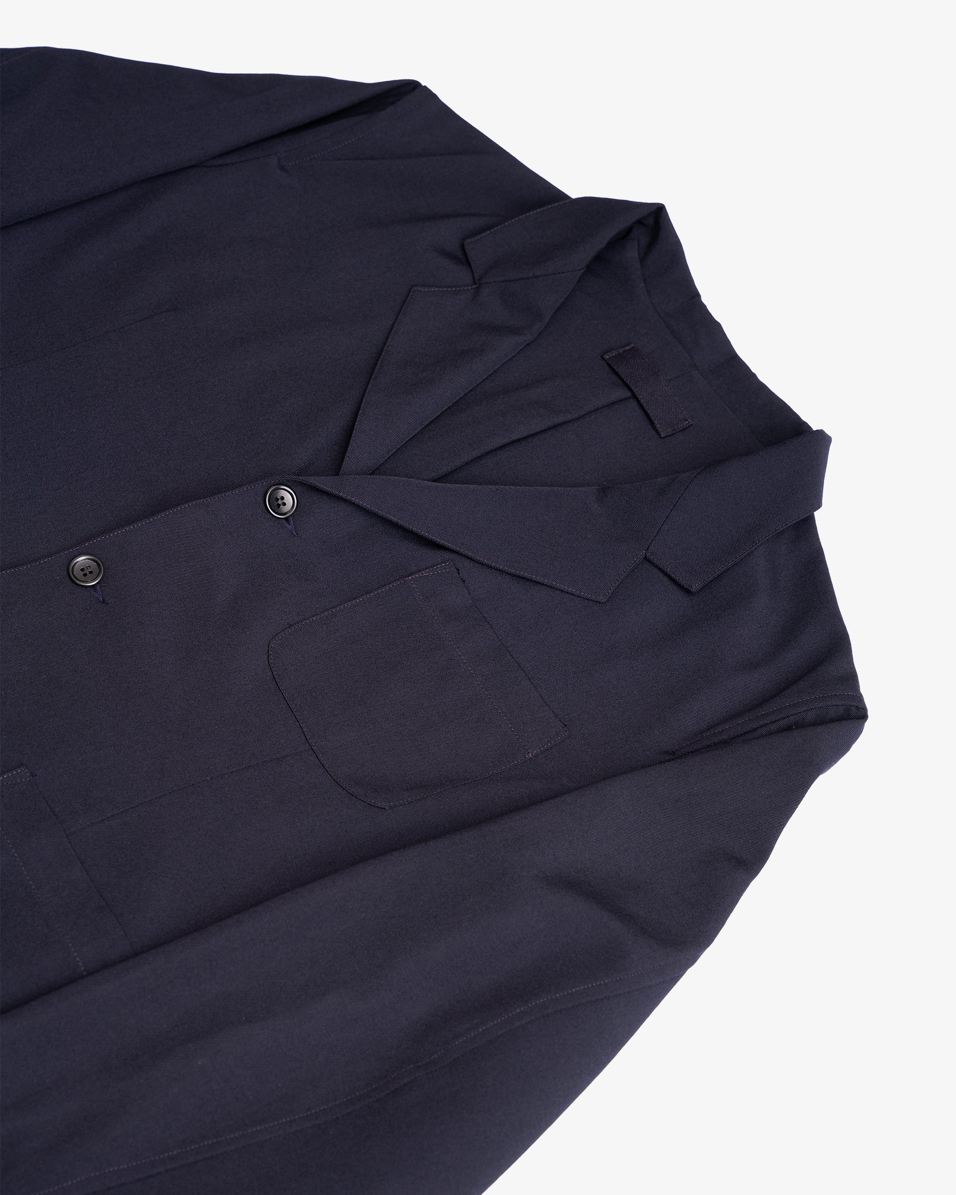 CARRY ON JACKET - DARK NAVY WOOL GABARDINE – James Coward
