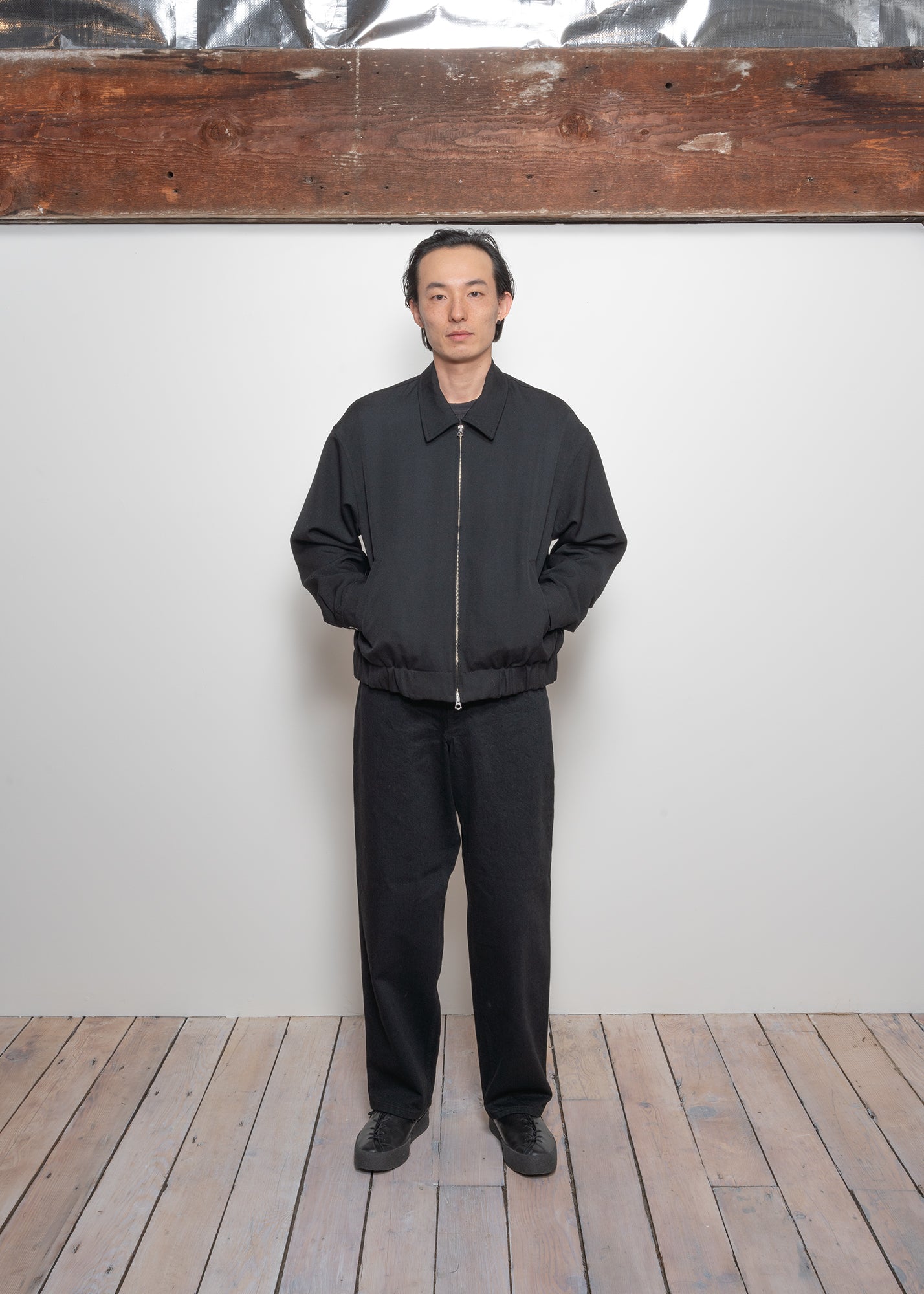 MACHINE JACKET - BLACK HEAVYWEIGHT WOOL GABARDINE – James Coward