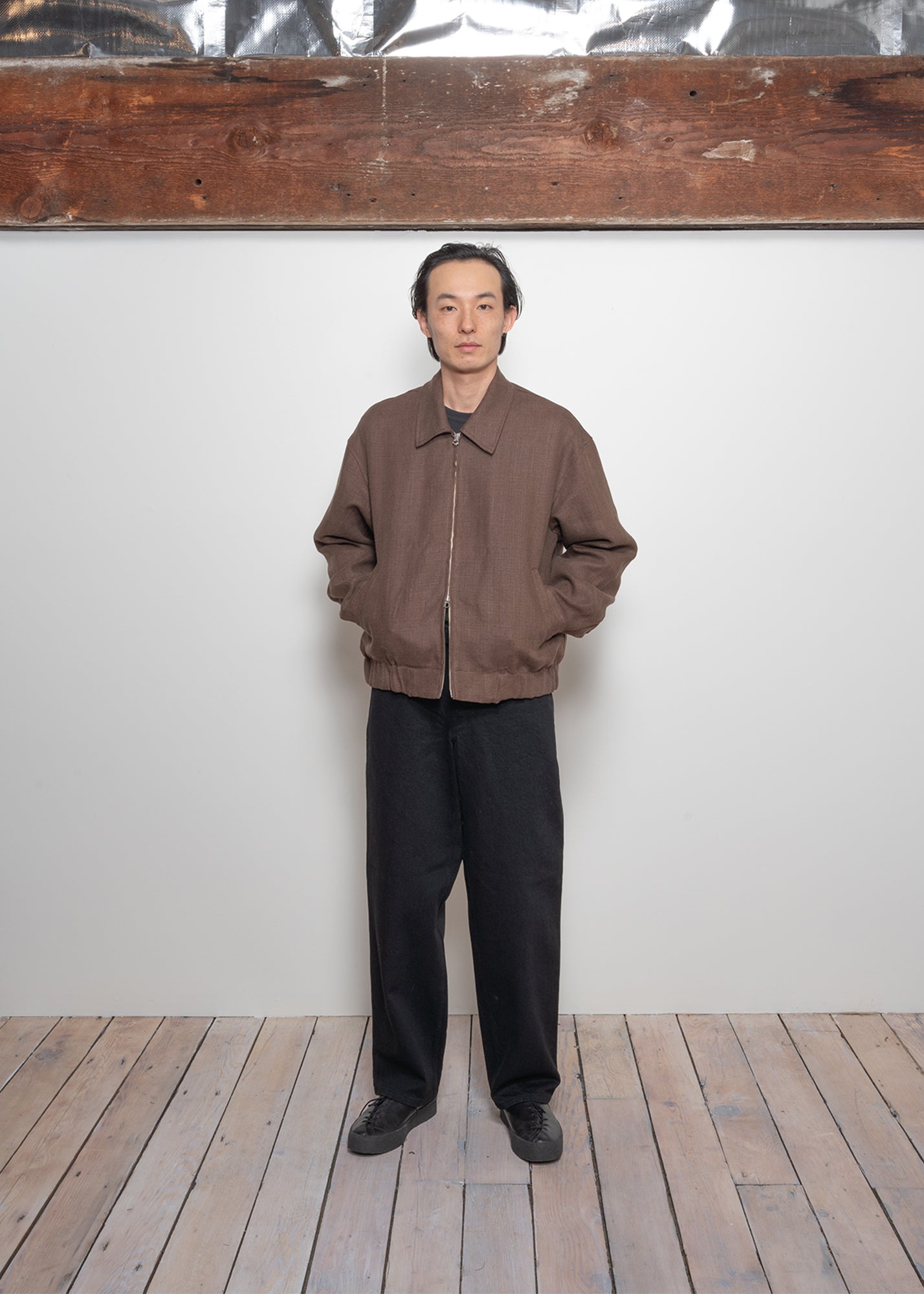 MACHINE JACKET - BROWN SANFORIZED BELGIAN LINEN CANVAS – James Coward