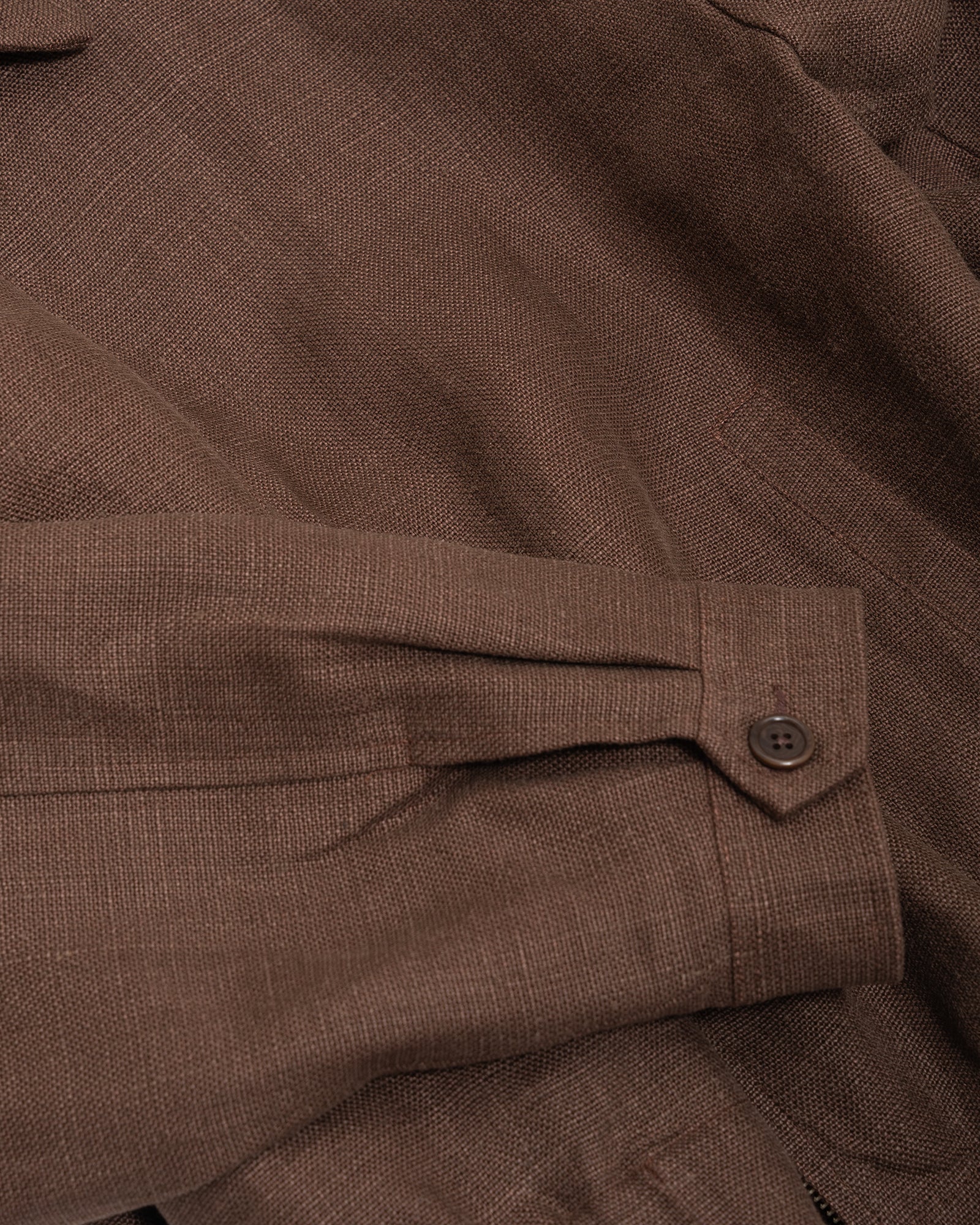 MACHINE JACKET - BROWN SANFORIZED BELGIAN LINEN CANVAS