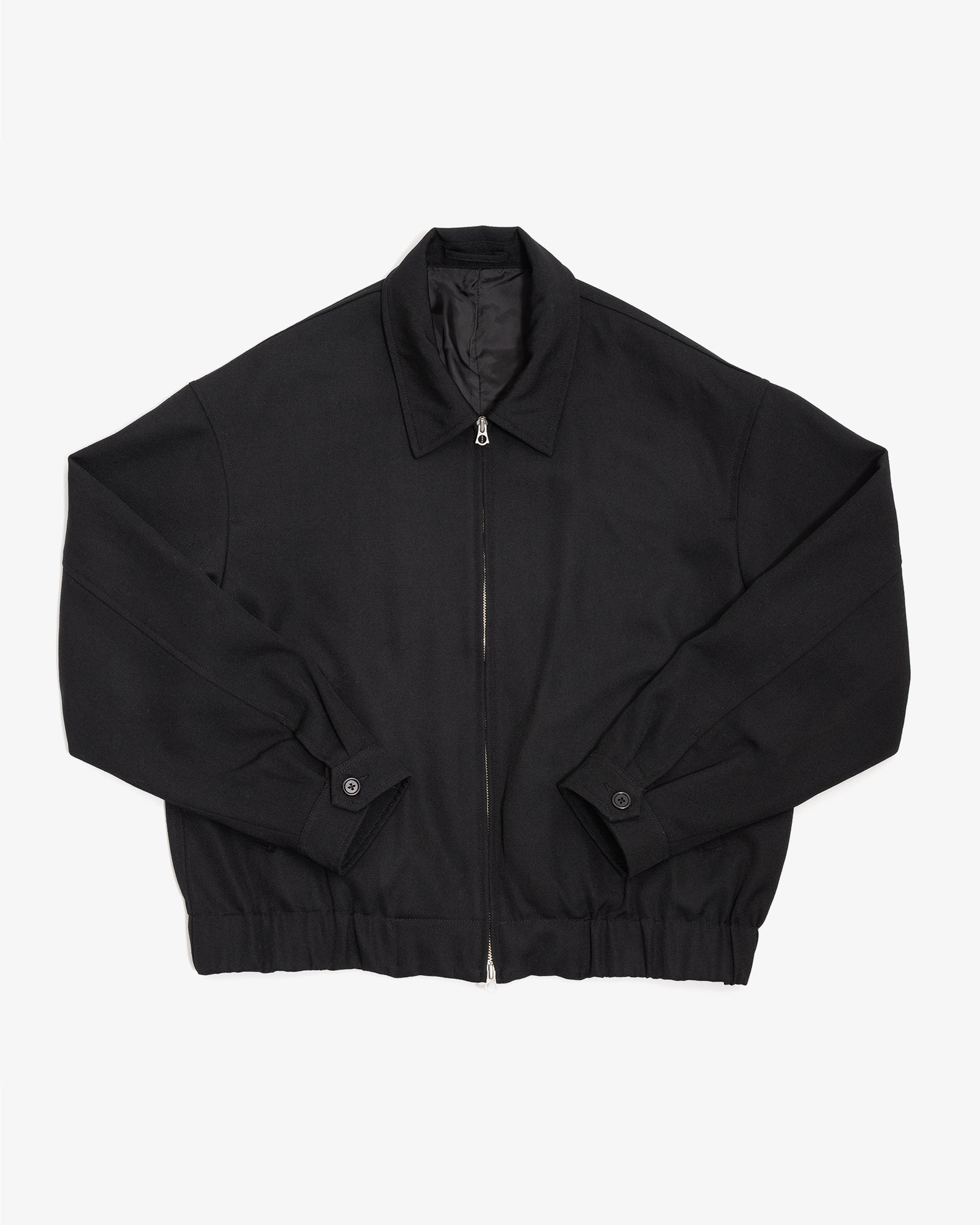 MACHINE JACKET - BLACK HEAVYWEIGHT WOOL GABARDINE