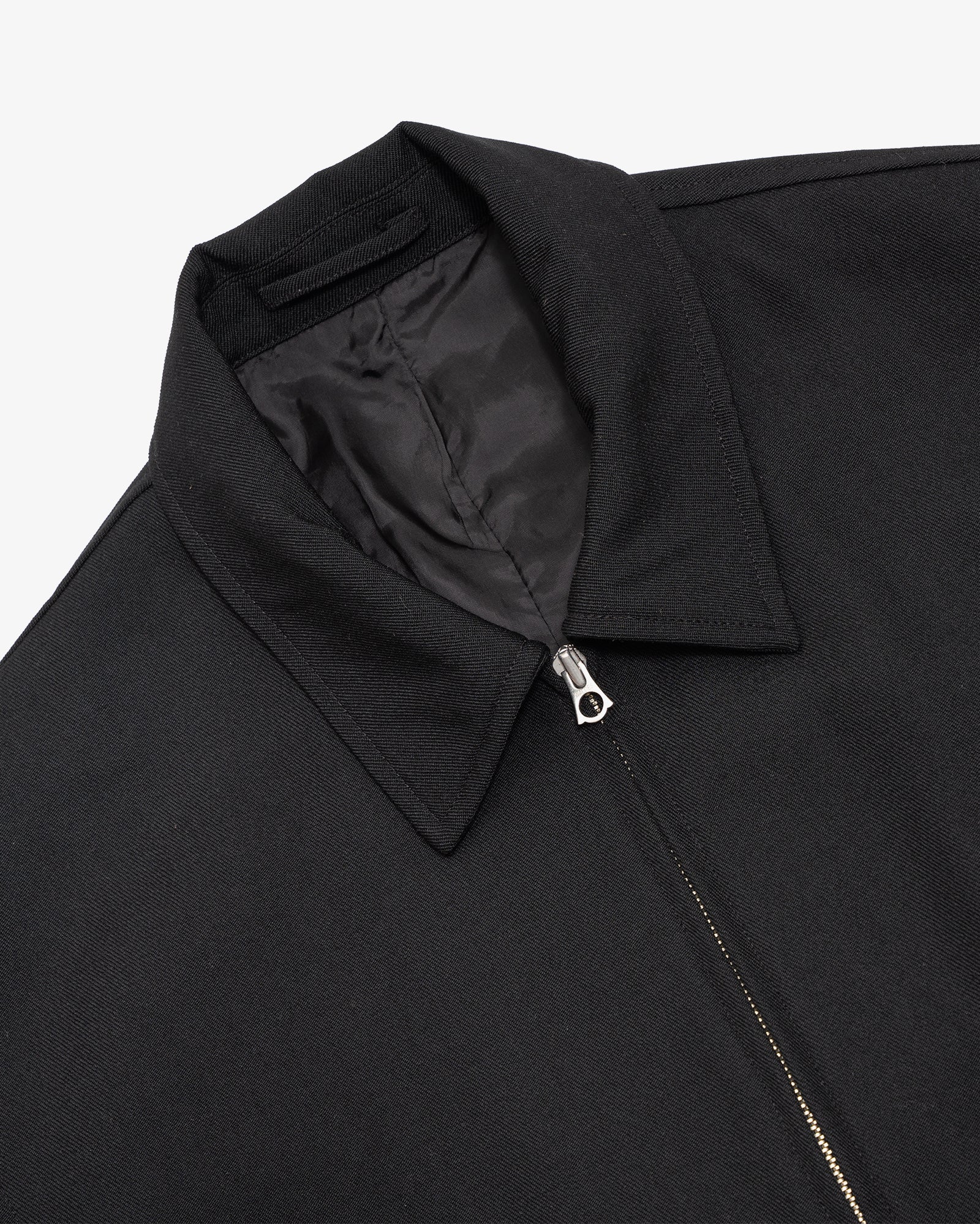 MACHINE JACKET - BLACK HEAVYWEIGHT WOOL GABARDINE – James Coward