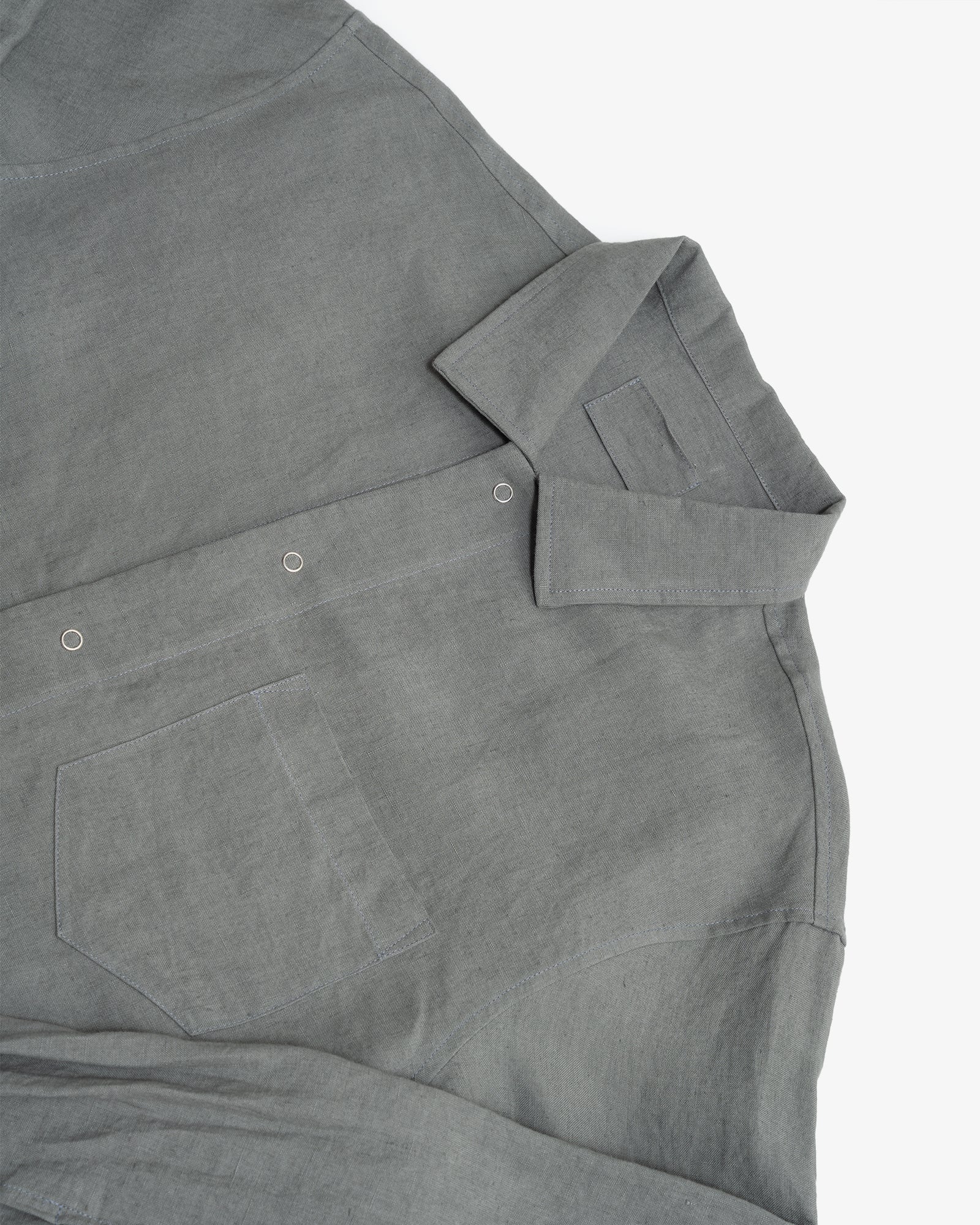 WORKSHOP SHIRT - FLINT STONEWASHED BELGIAN LINEN