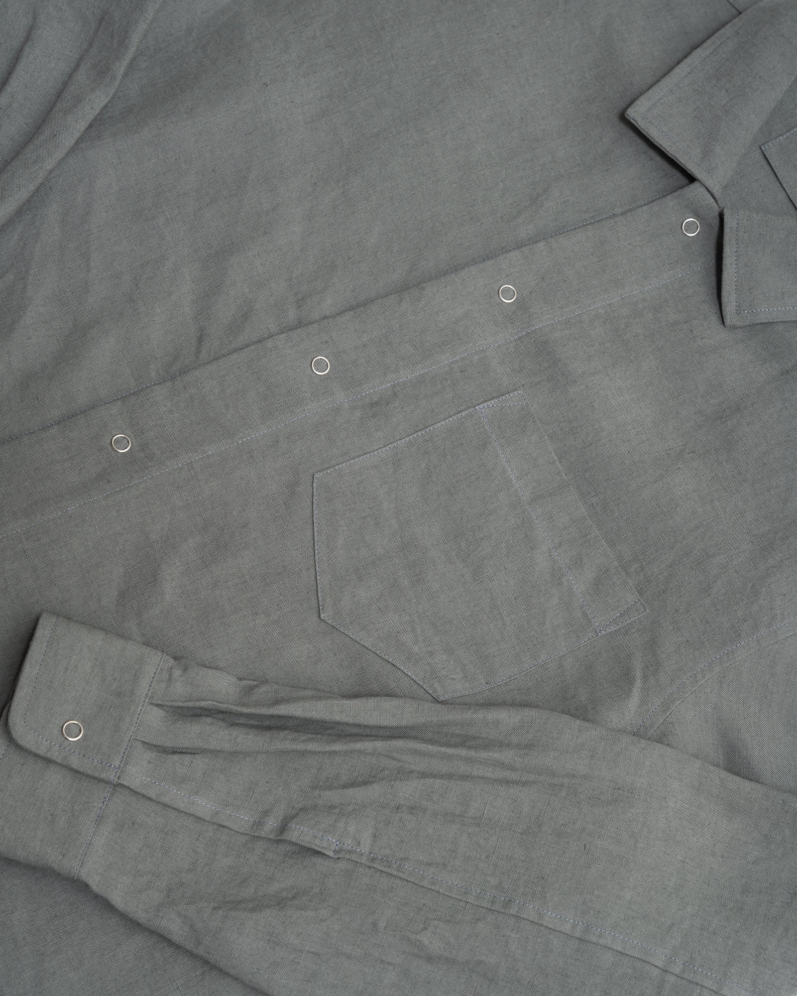 WORKSHOP SHIRT - FLINT STONEWASHED BELGIAN LINEN