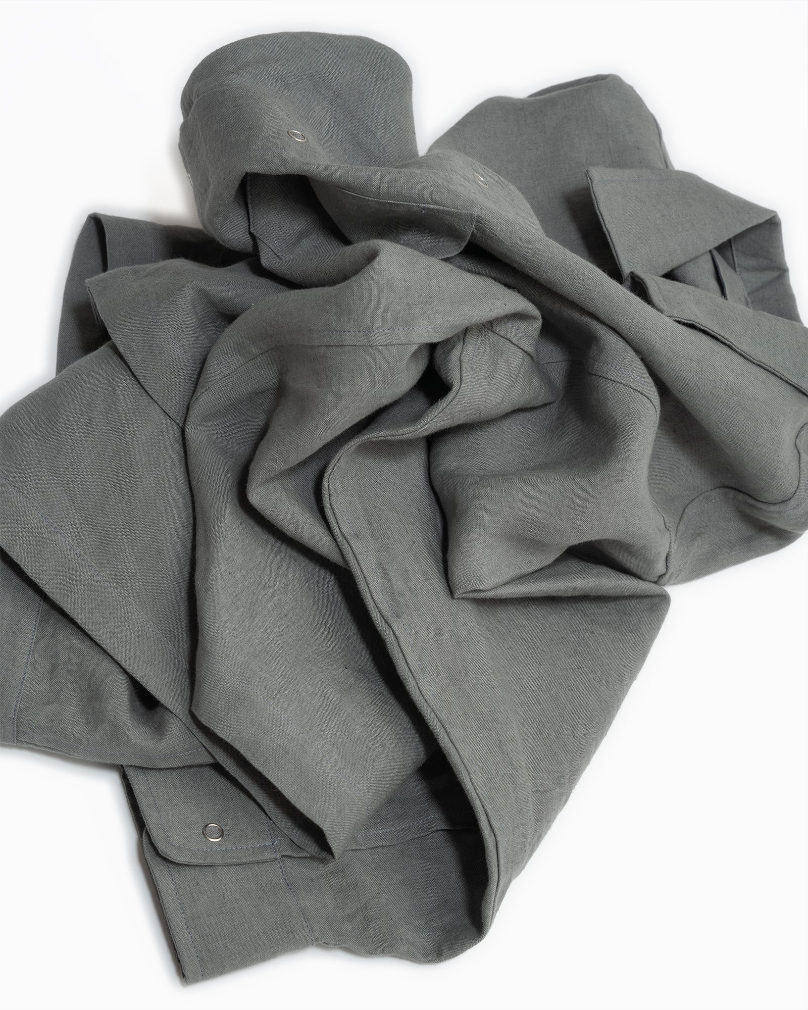 WORKSHOP SHIRT - FLINT STONEWASHED BELGIAN LINEN