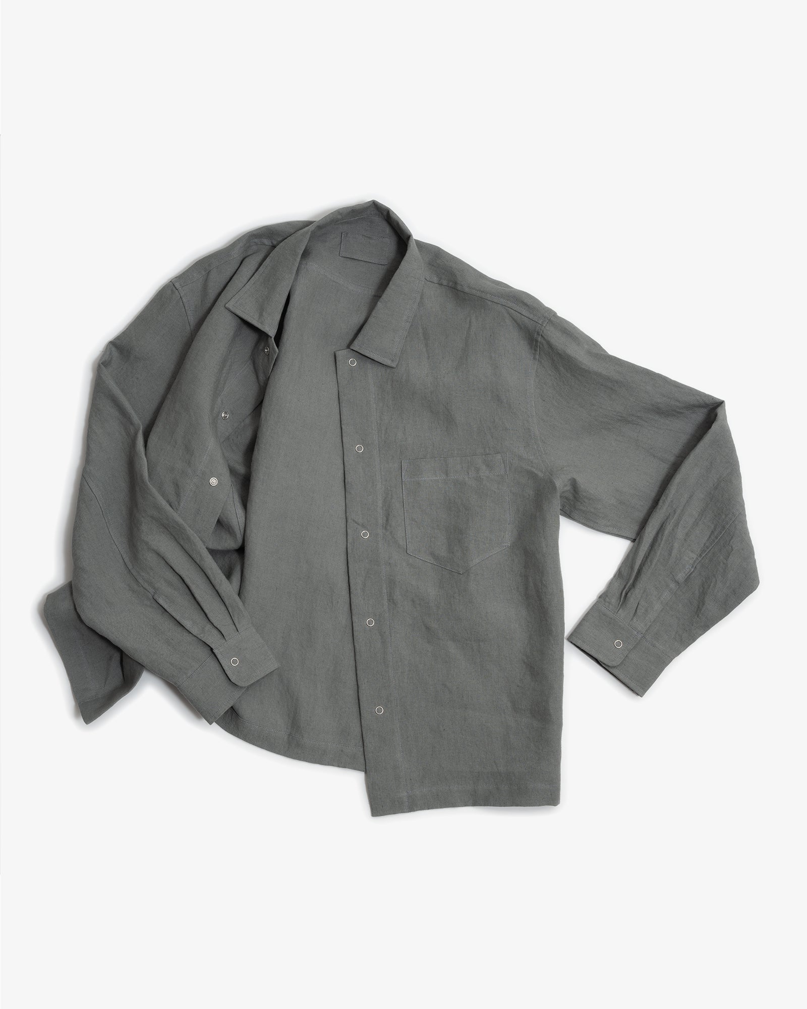 WORKSHOP SHIRT - FLINT STONEWASHED BELGIAN LINEN