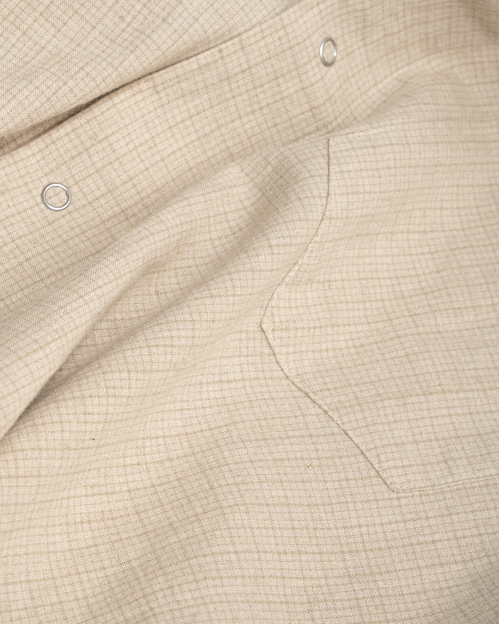 PREORDER BALANCE: WORKSHOP SHIRT - NATURAL COTTON/LINEN GRID