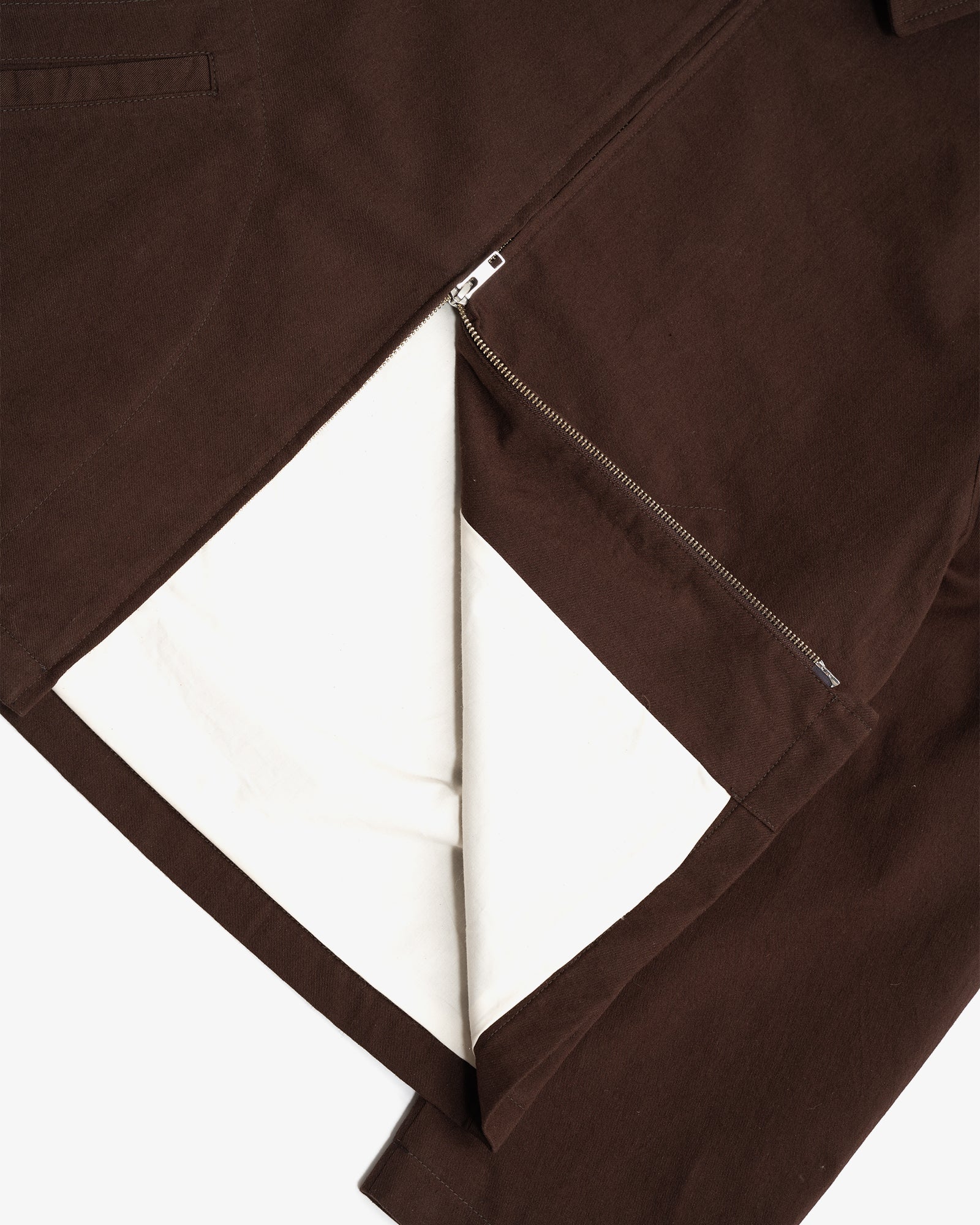 SITE JACKET - DARK BROWN COTTON/WOOL TWILL