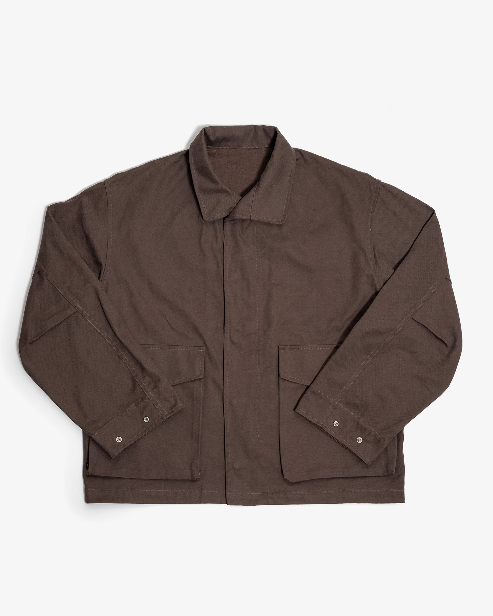 SIX JACKET - BROWN COTTON CANVAS