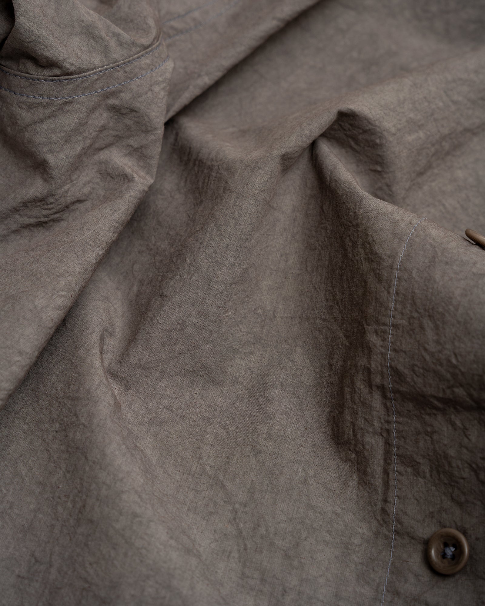 SHORT SLEEVE SHIRT - GREY SUN DRIED TYPEWRITER CLOTH