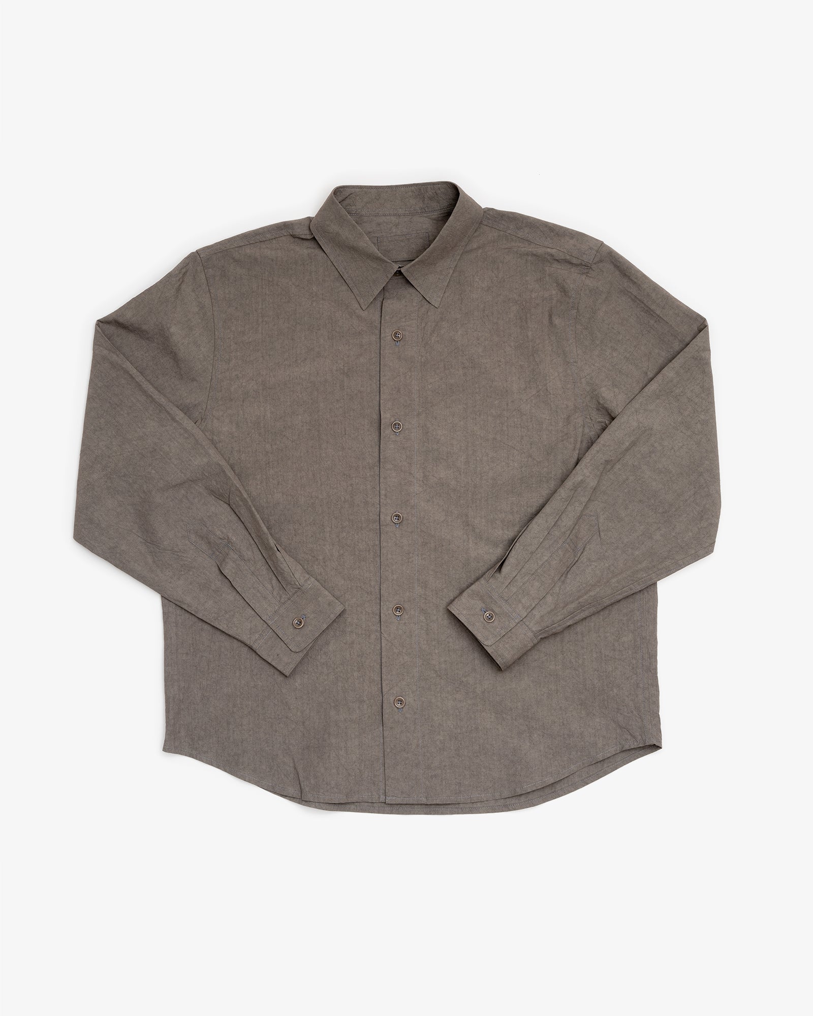 FILTER SHIRT - GREY SUN DRIED TYPEWRITER CLOTH