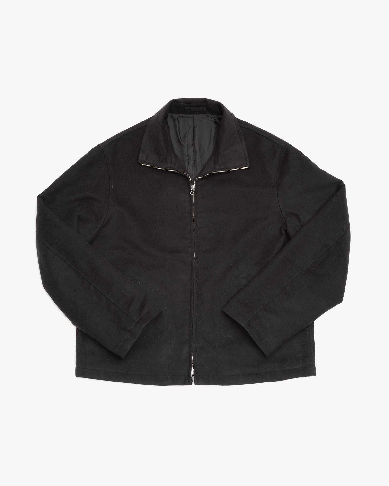 CIRCUIT JACKET - BLACK COTTON/SILK MOLESKIN