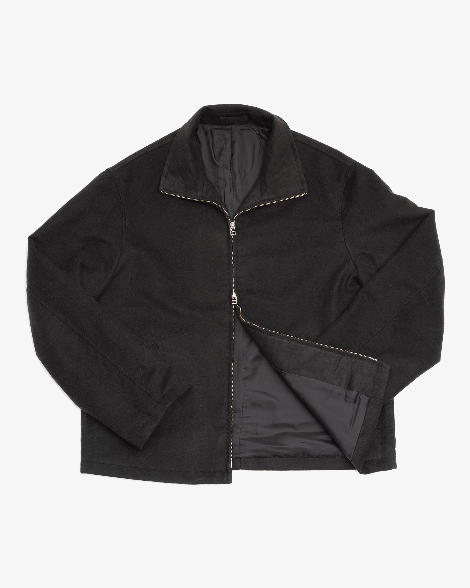 CIRCUIT JACKET - BLACK COTTON/SILK MOLESKIN