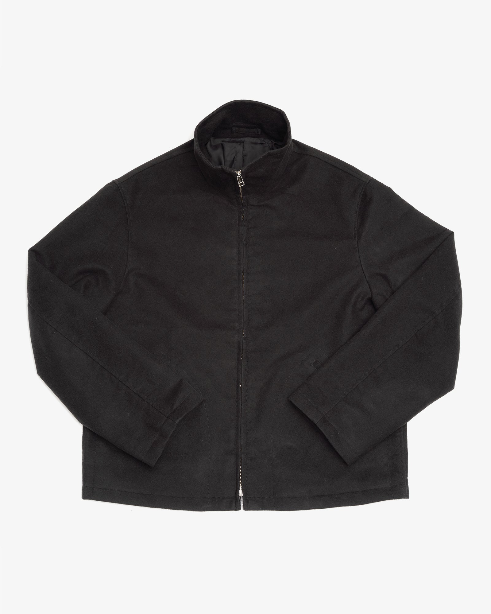 CIRCUIT JACKET - BLACK COTTON/SILK MOLESKIN