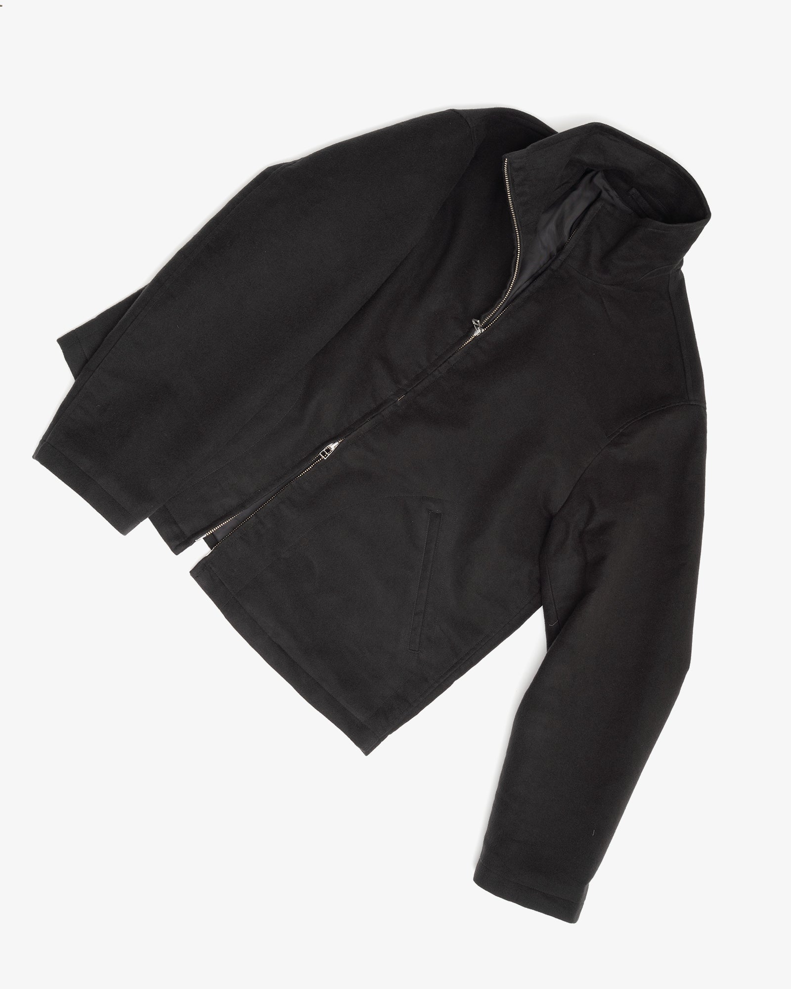 CIRCUIT JACKET - BLACK COTTON/SILK MOLESKIN