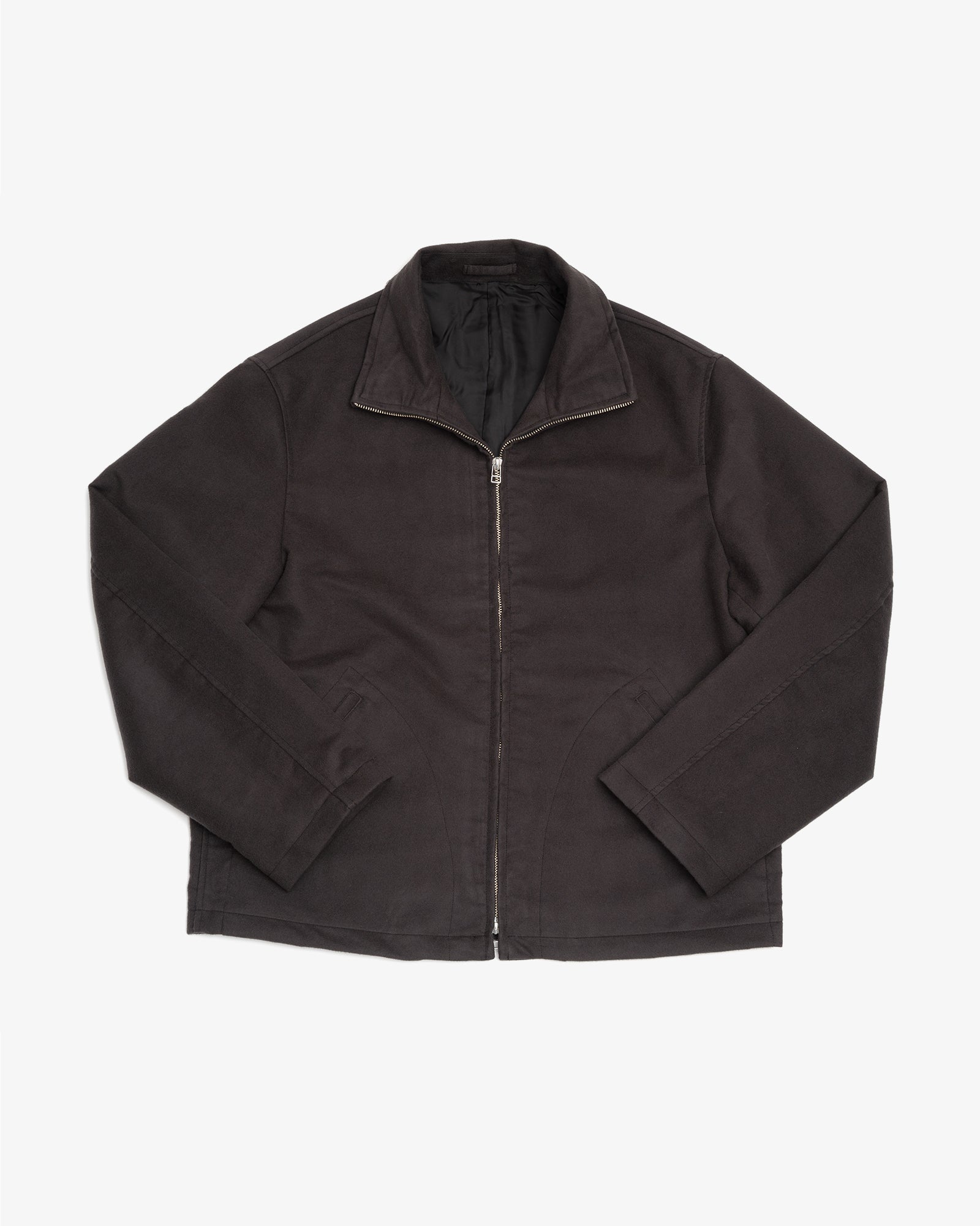 CIRCUIT JACKET - CHARCOAL COTTON/SILK MOLESKIN