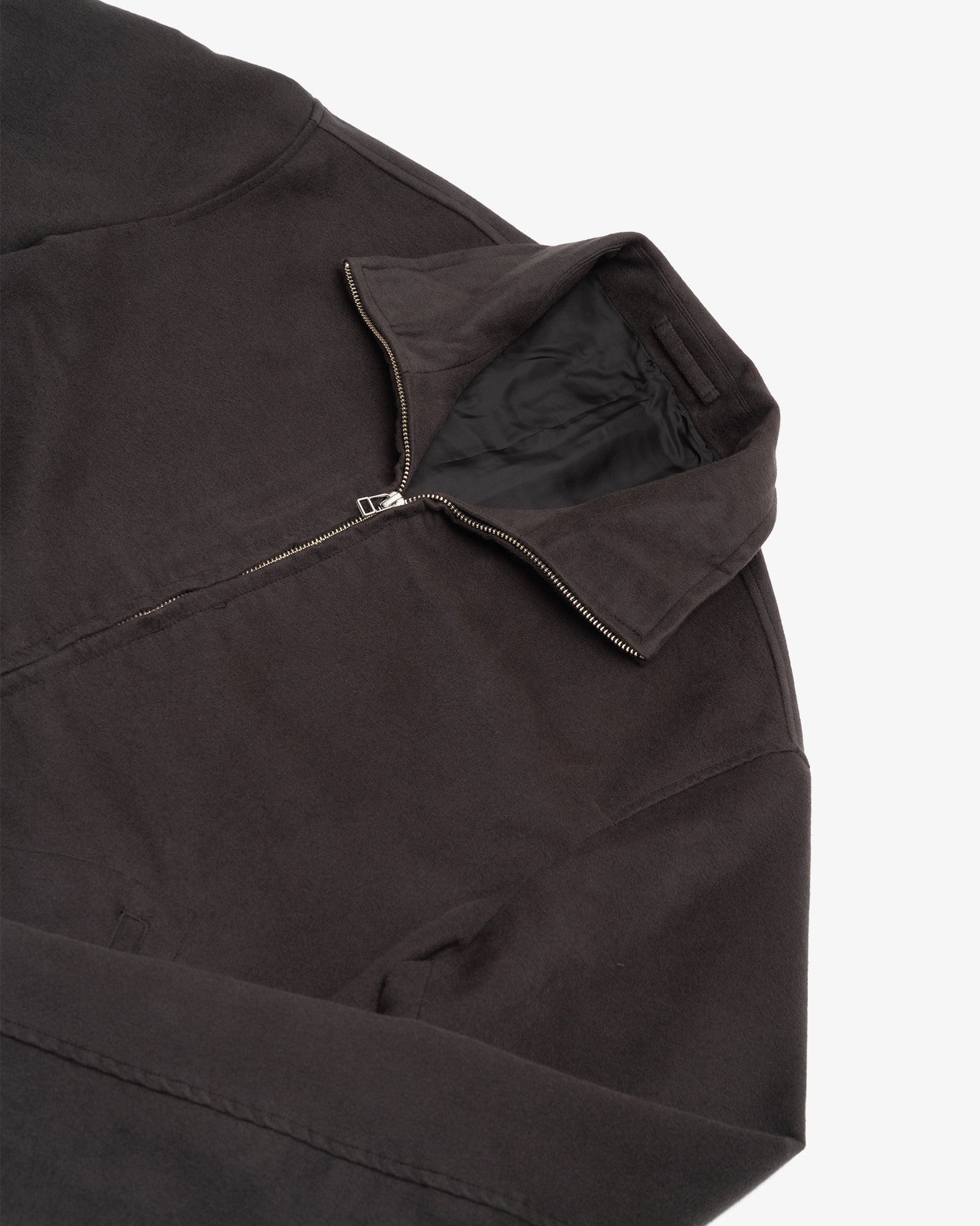 CIRCUIT JACKET - CHARCOAL COTTON/SILK MOLESKIN