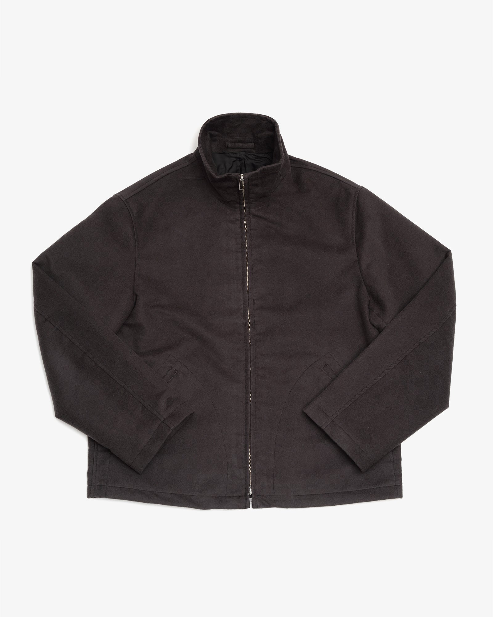 CIRCUIT JACKET - CHARCOAL COTTON/SILK MOLESKIN