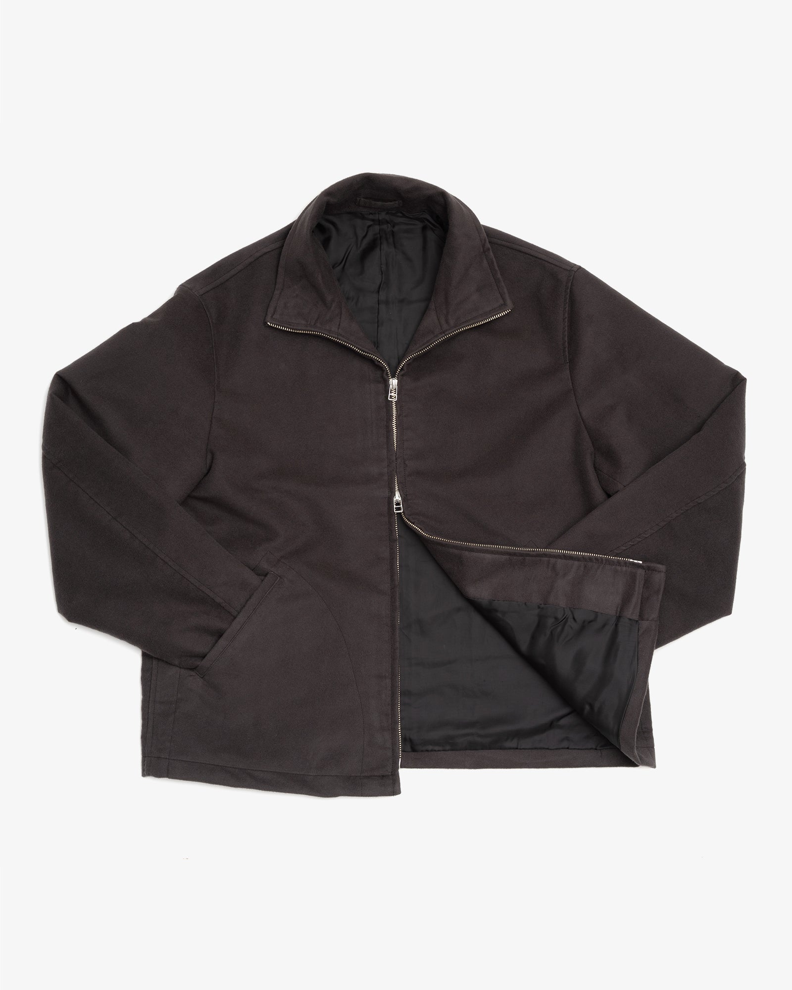 CIRCUIT JACKET - CHARCOAL COTTON/SILK MOLESKIN