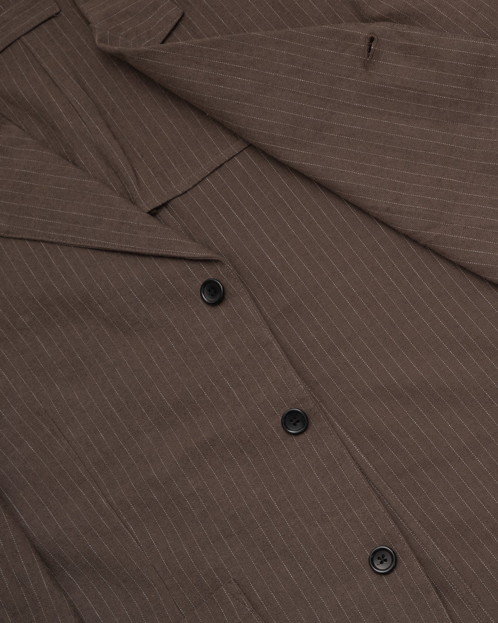 CARRY ON JACKET - BROWN CHALKSTRIPE BRUSHED TWILL