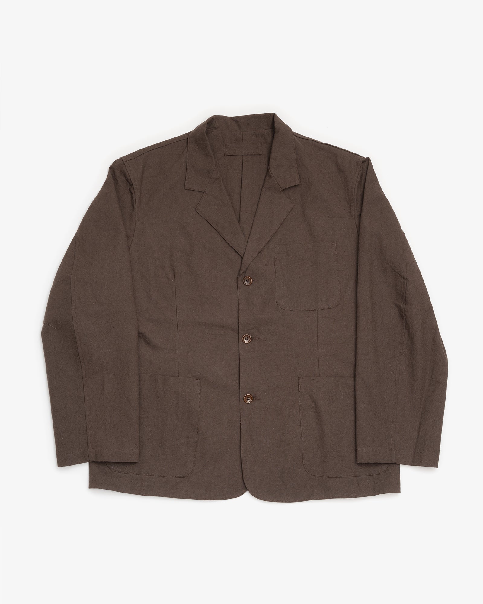 CARRY ON JACKET - DARK BROWN OVERDYED CANVAS