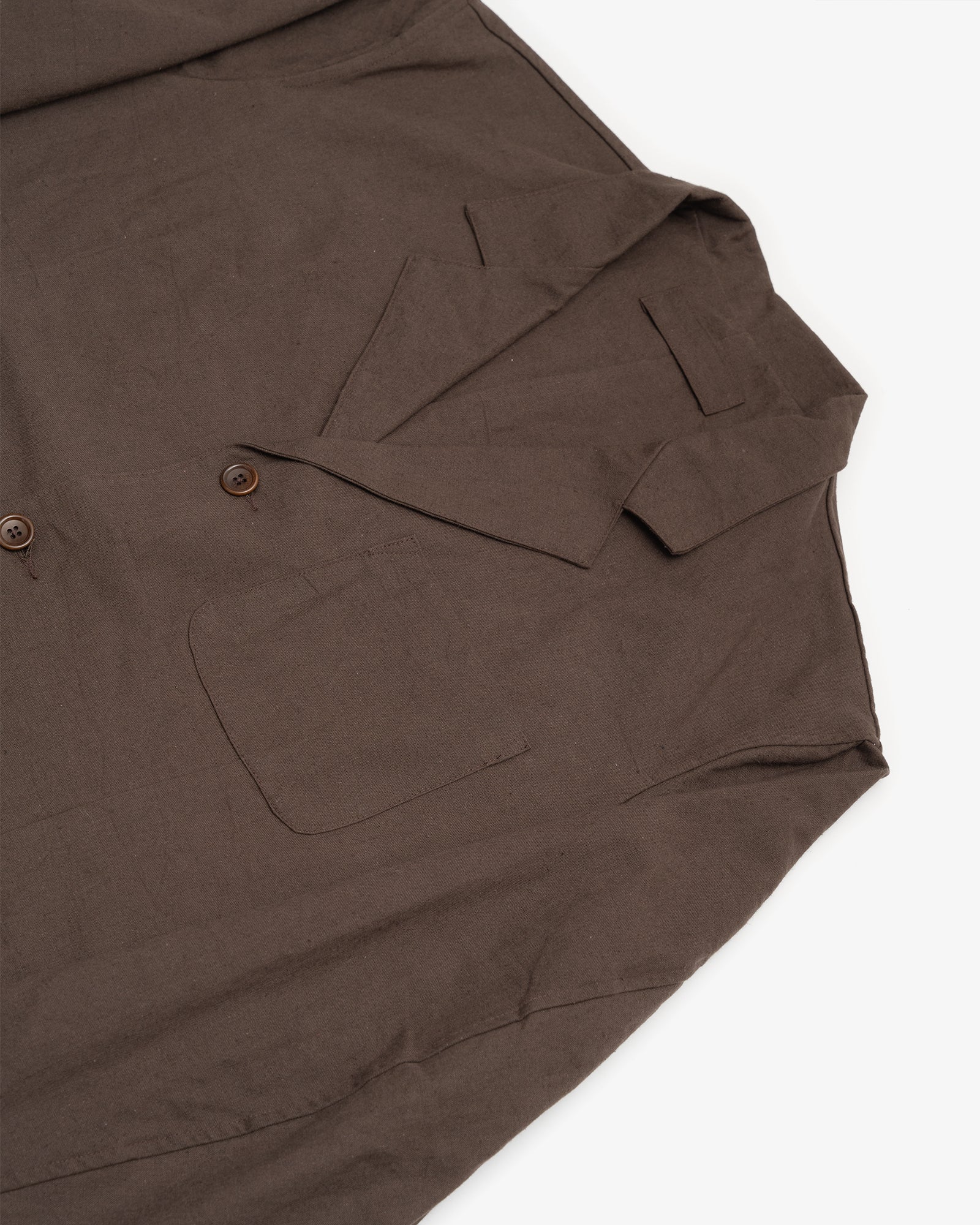 CARRY ON JACKET - DARK BROWN OVERDYED CANVAS