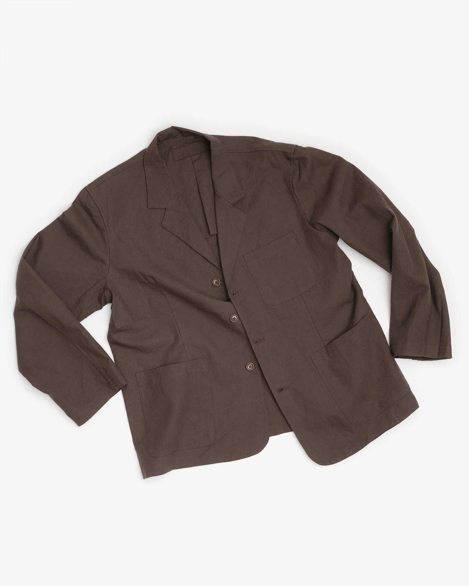 CARRY ON JACKET - DARK BROWN OVERDYED CANVAS