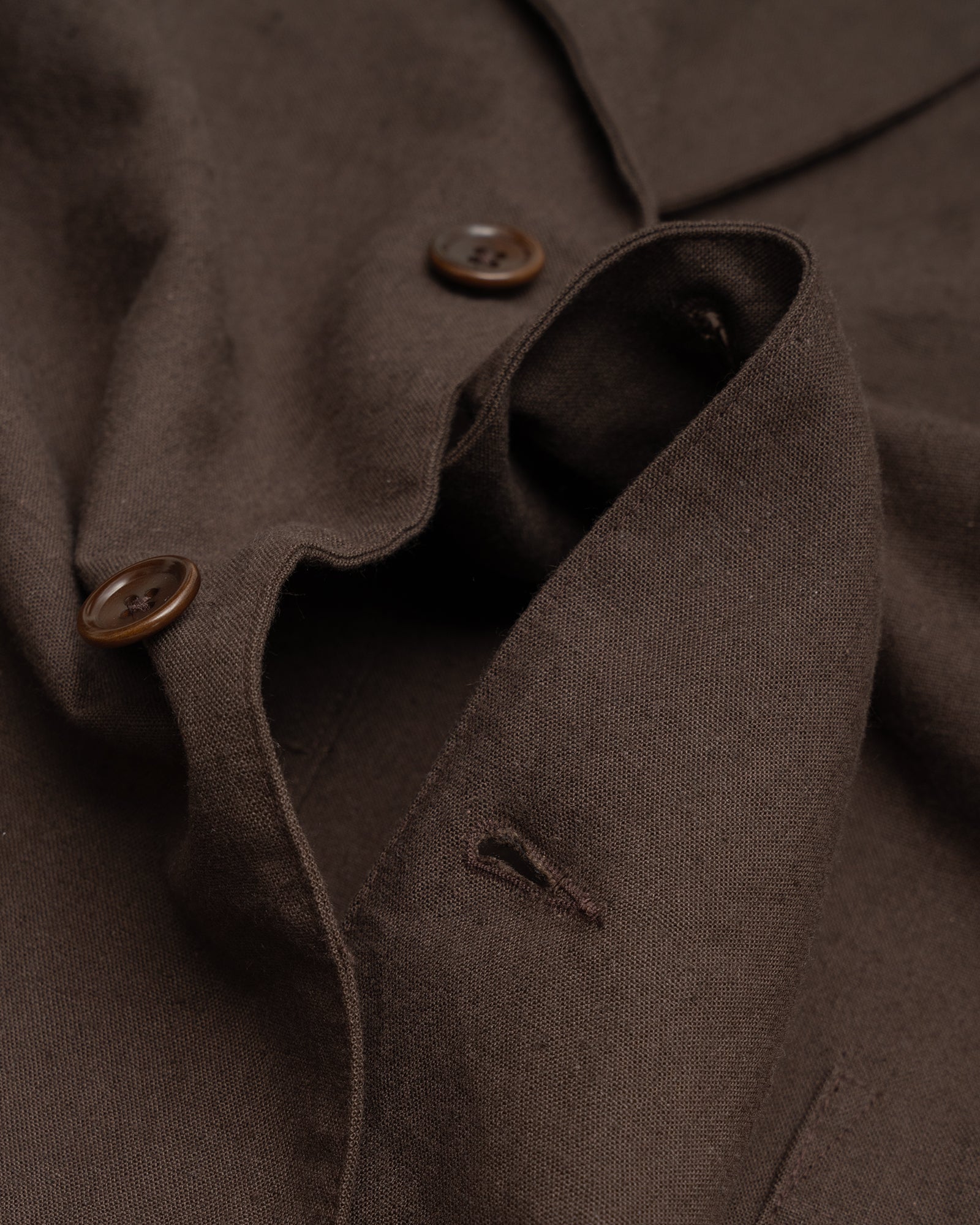 CARRY ON JACKET - DARK BROWN OVERDYED CANVAS