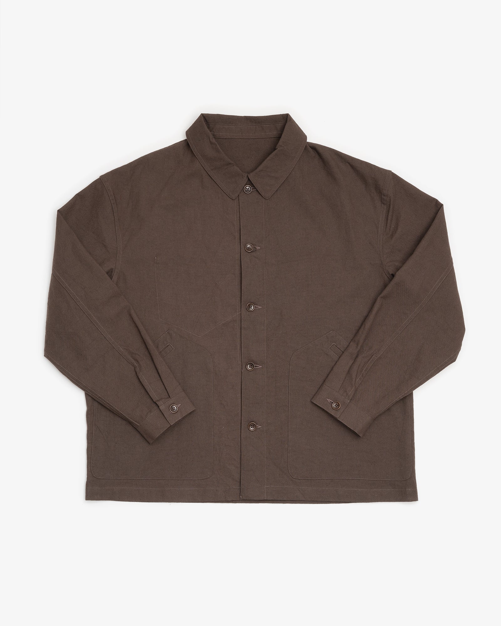 SIGNAL SHIRT - DARK BROWN OVERDYED CANVAS