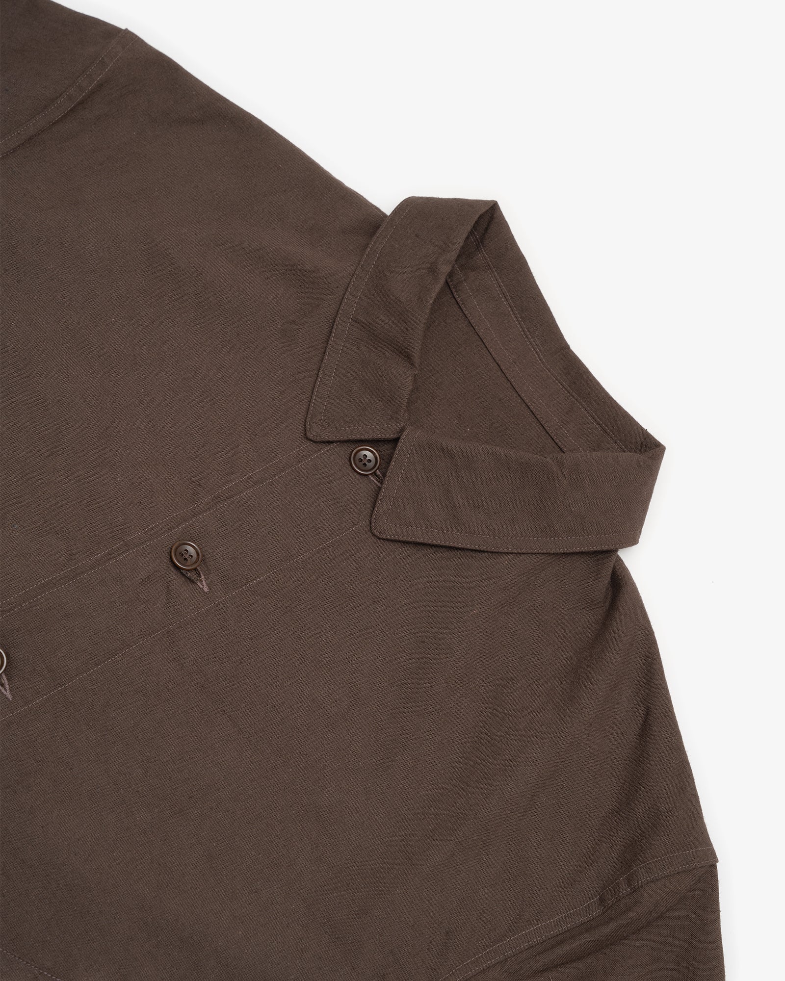 SIGNAL SHIRT - DARK BROWN OVERDYED CANVAS