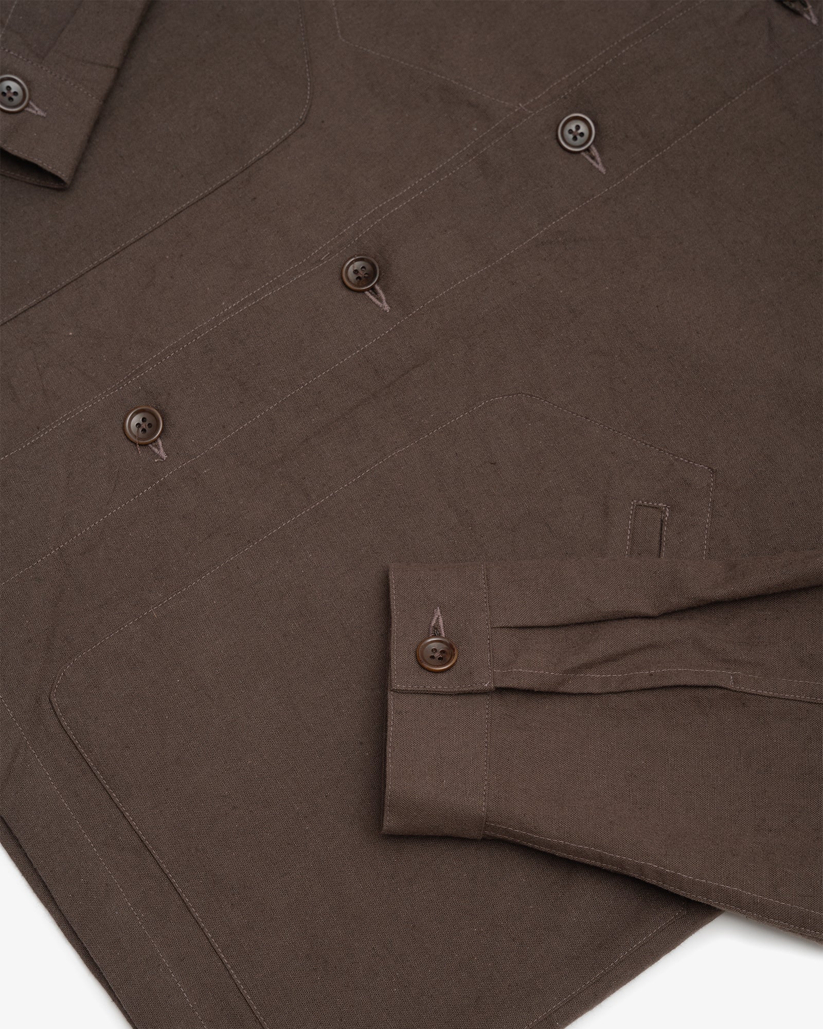 SIGNAL SHIRT - DARK BROWN OVERDYED CANVAS