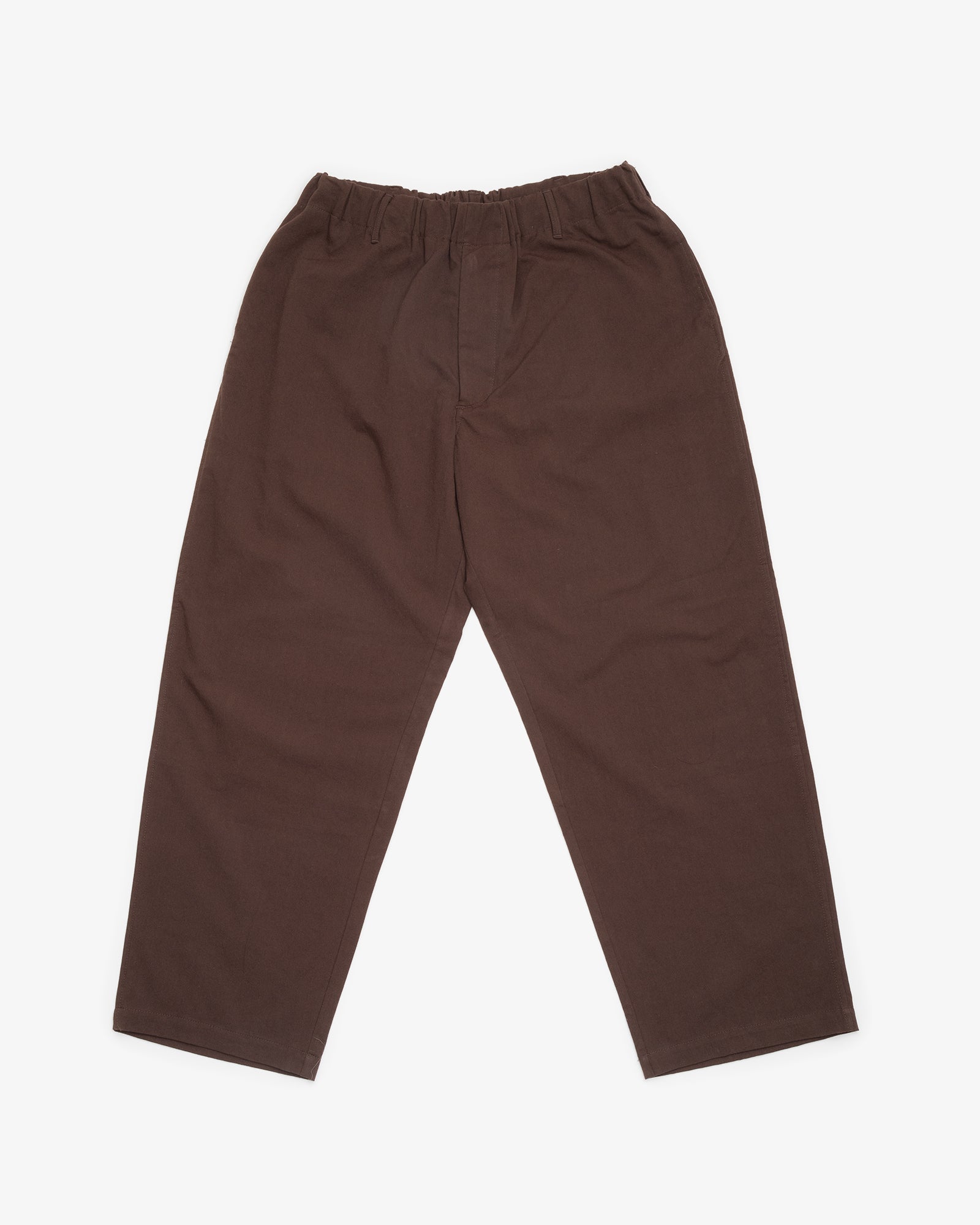 CARRY ON PANT - DARK BROWN COTTON/WOOL TWILL