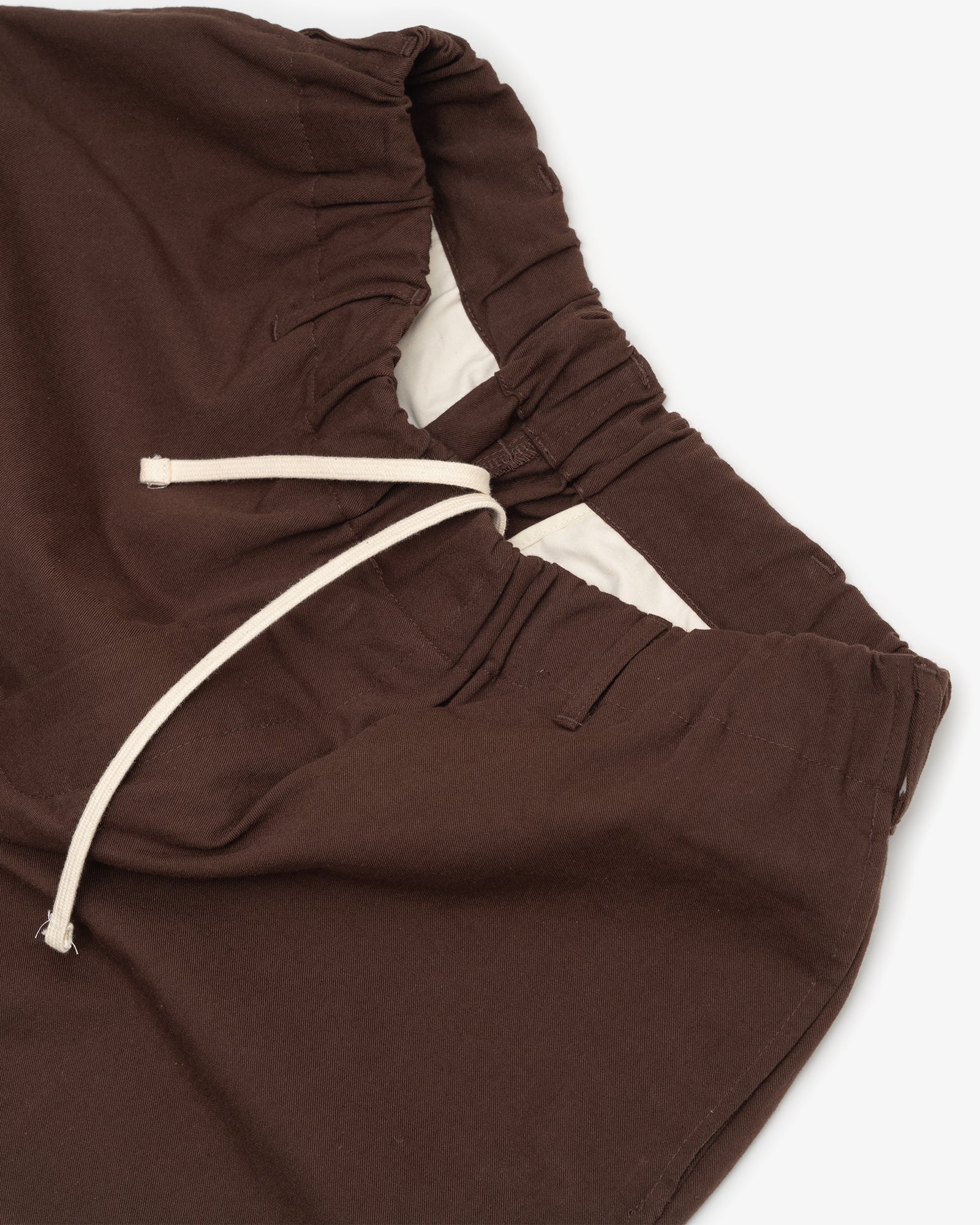 CARRY ON PANT - DARK BROWN COTTON/WOOL TWILL