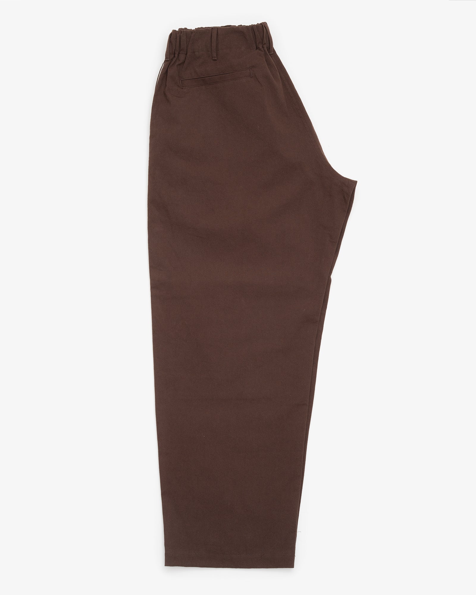 CARRY ON PANT - DARK BROWN COTTON/WOOL TWILL
