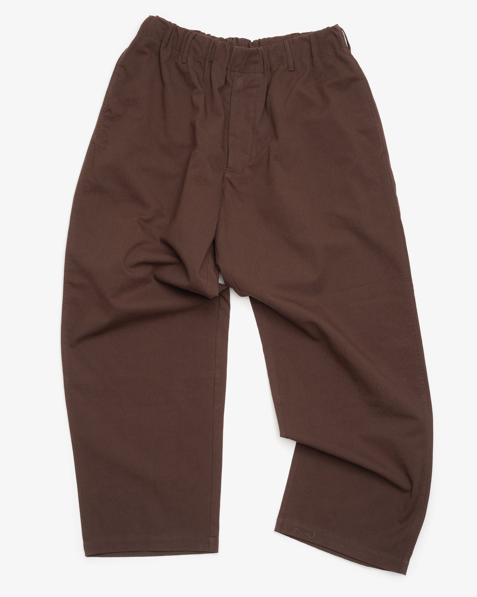 CARRY ON PANT - DARK BROWN COTTON/WOOL TWILL