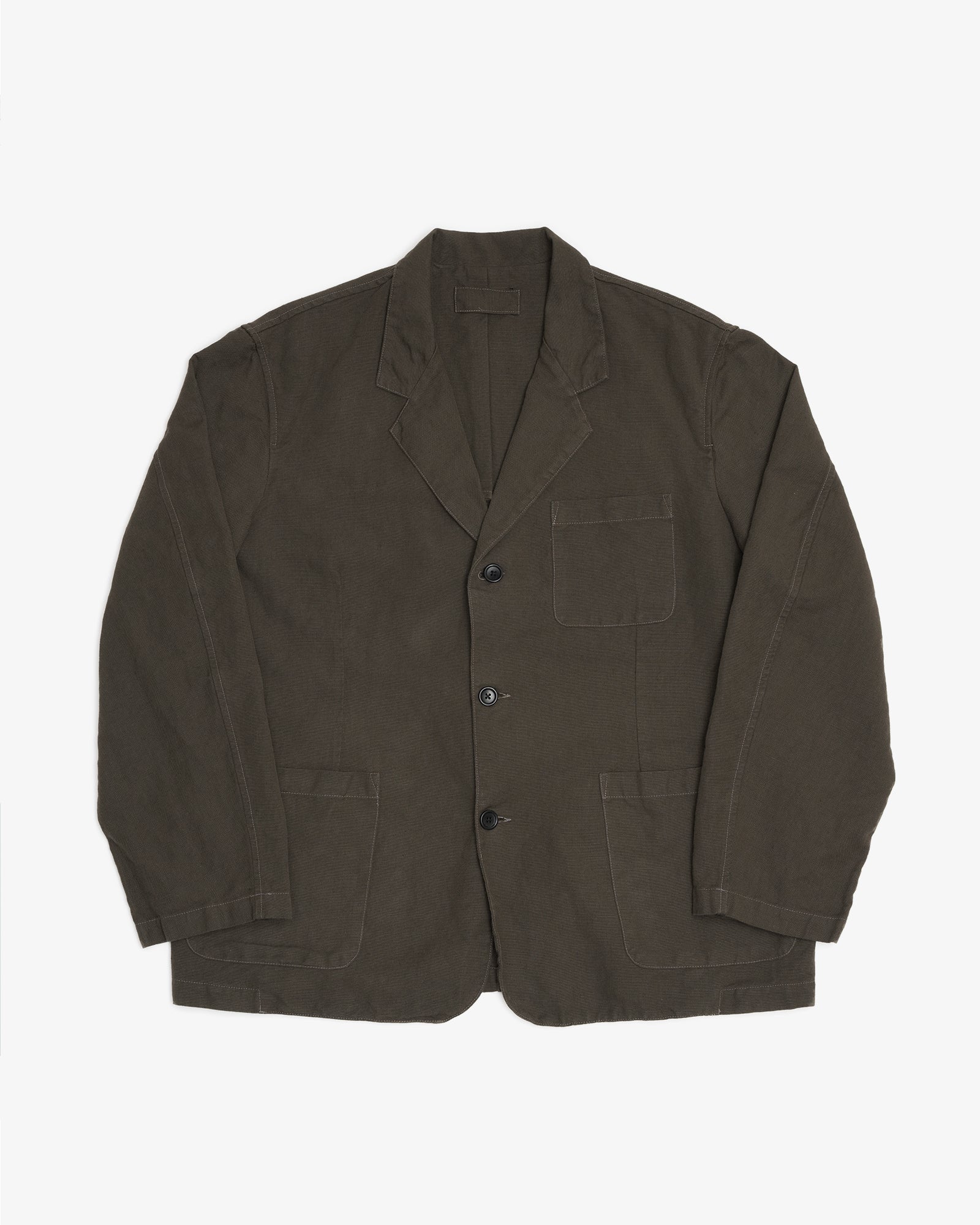CARRY ON JACKET - COFFEE GROUNDS WELTERWEIGHT BELGIAN LINEN