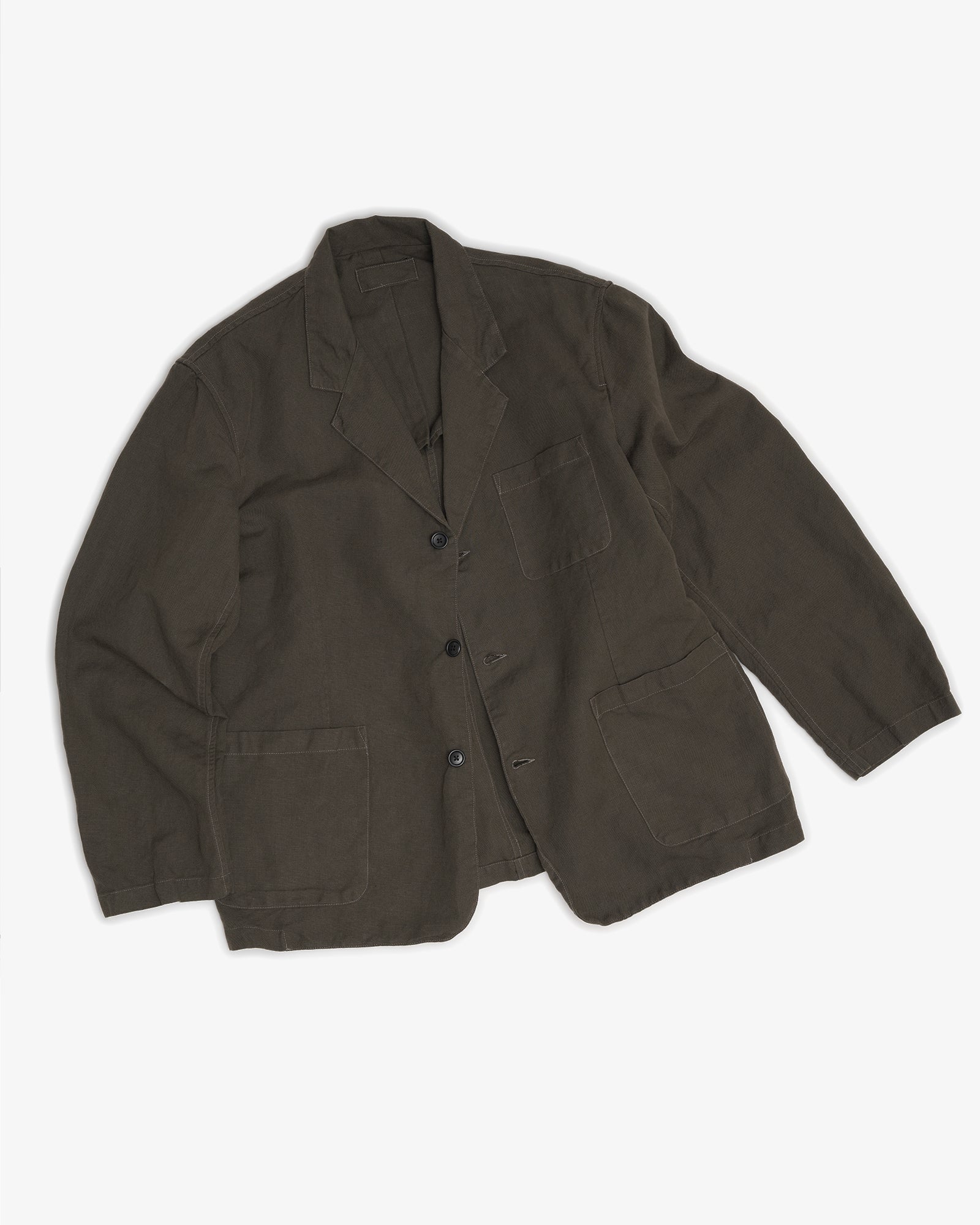 CARRY ON JACKET - COFFEE GROUNDS WELTERWEIGHT BELGIAN LINEN