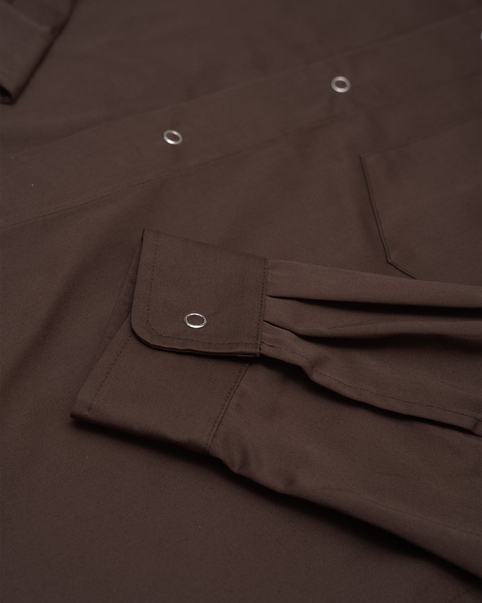 WORKSHOP SHIRT - BROWN COTTON SATEEN