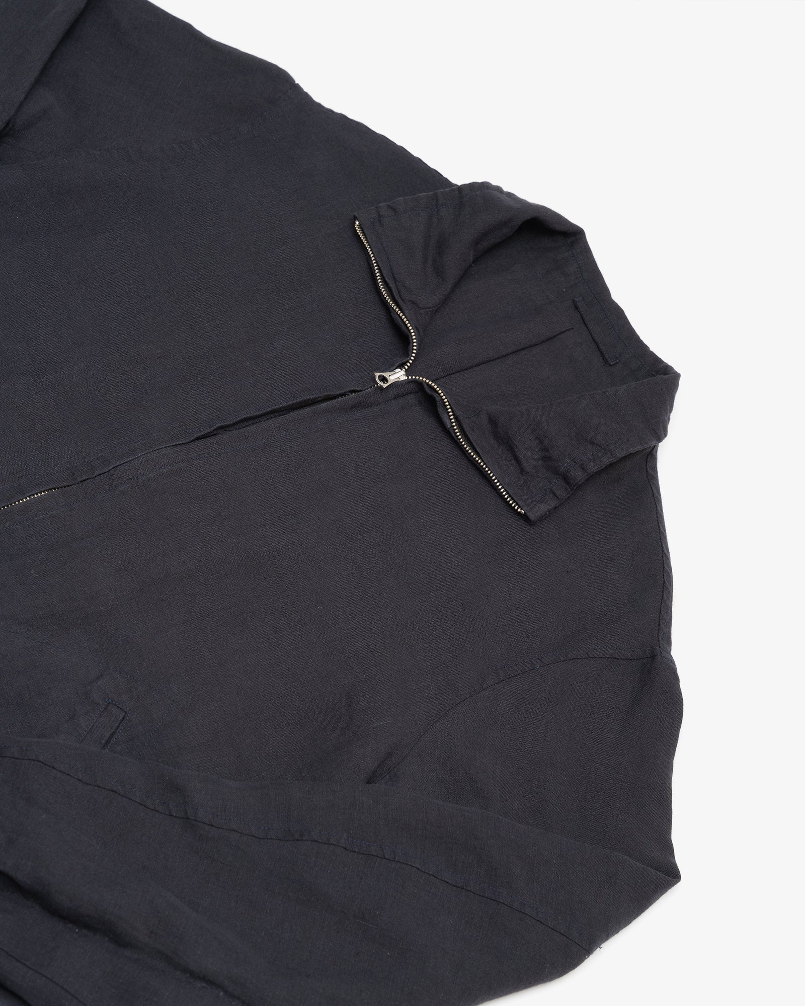 CIRCUIT JACKET - BLACK WASHED BELGIAN LINEN