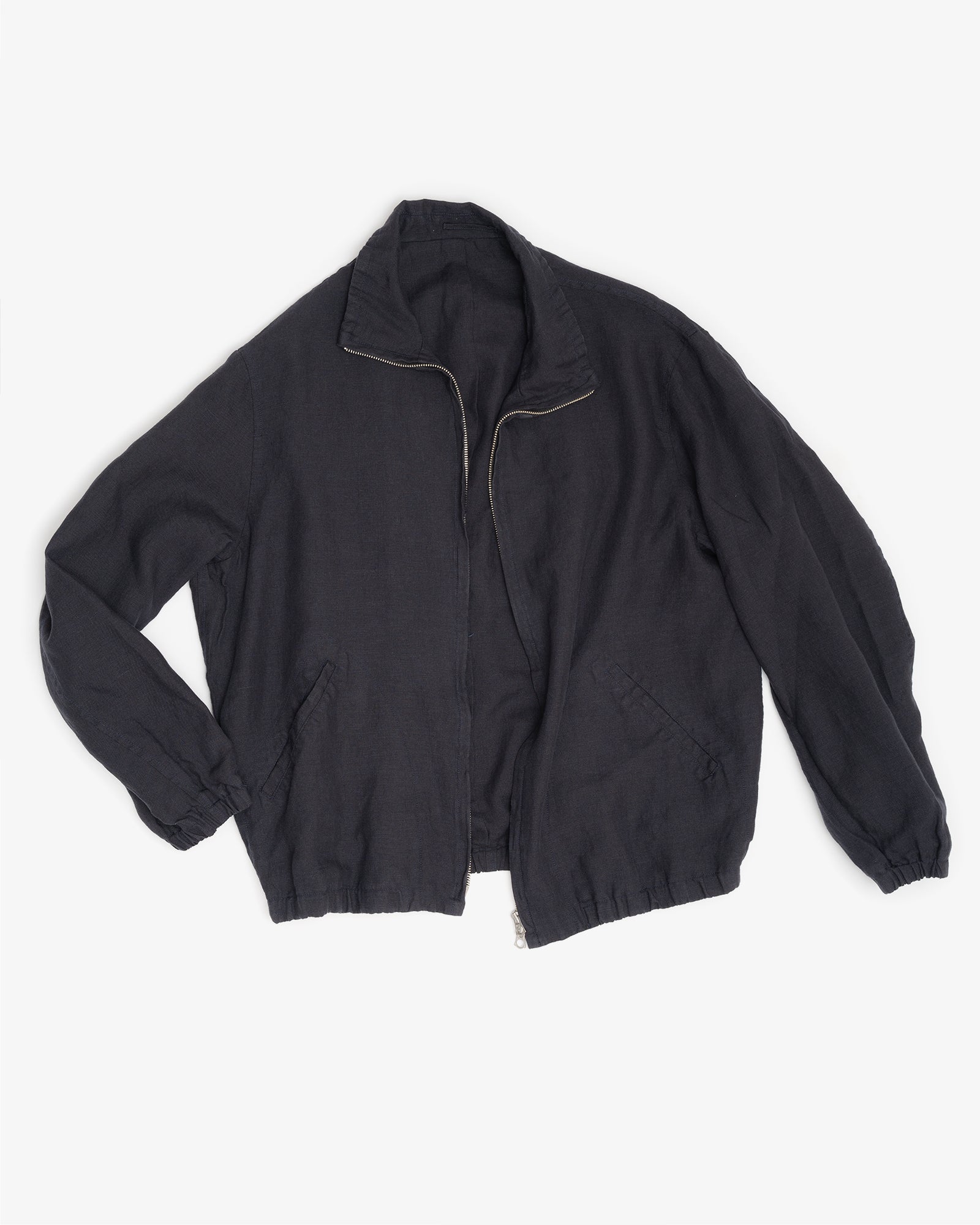 CIRCUIT JACKET - BLACK WASHED BELGIAN LINEN