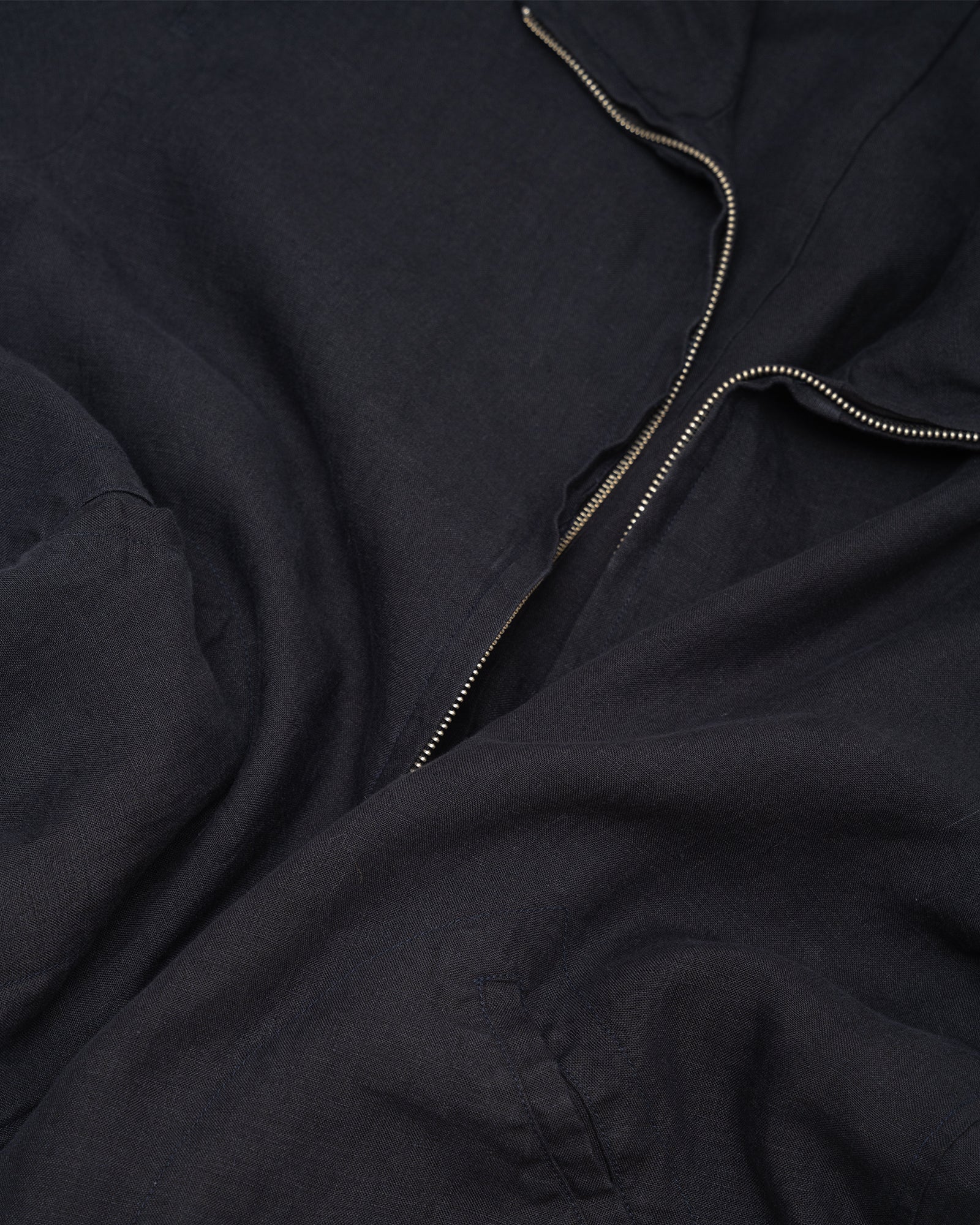 CIRCUIT JACKET - BLACK WASHED BELGIAN LINEN